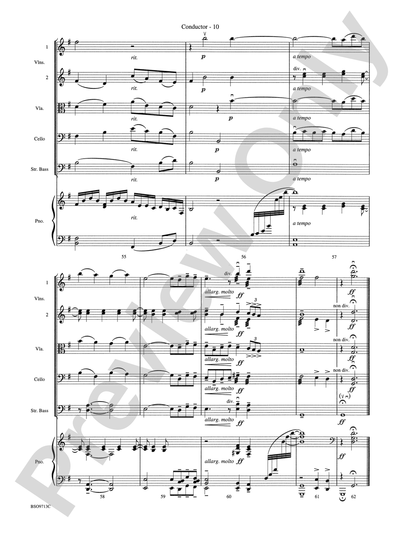 Pavane: String Orchestra Conductor Score & Parts