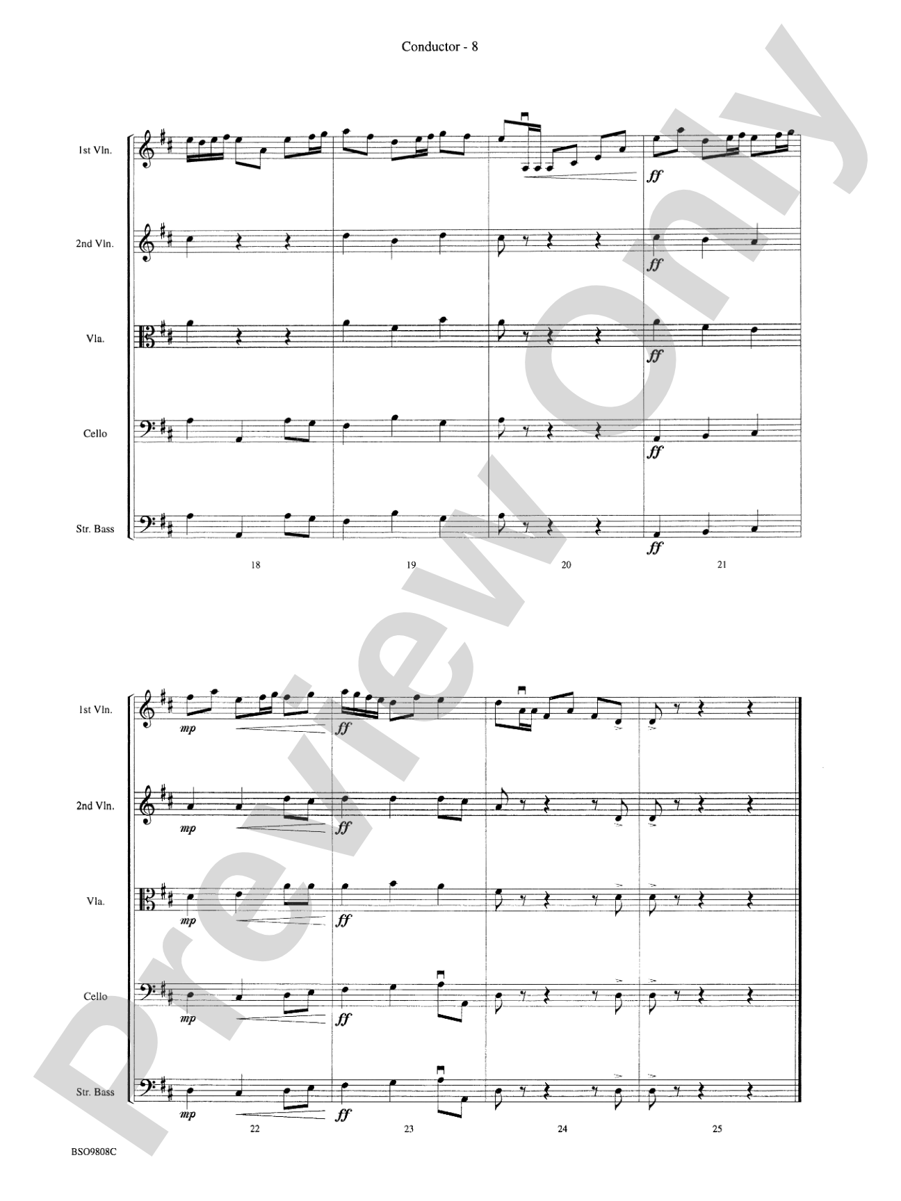 Henry Purcell Suite: String Orchestra Conductor Score & Parts
