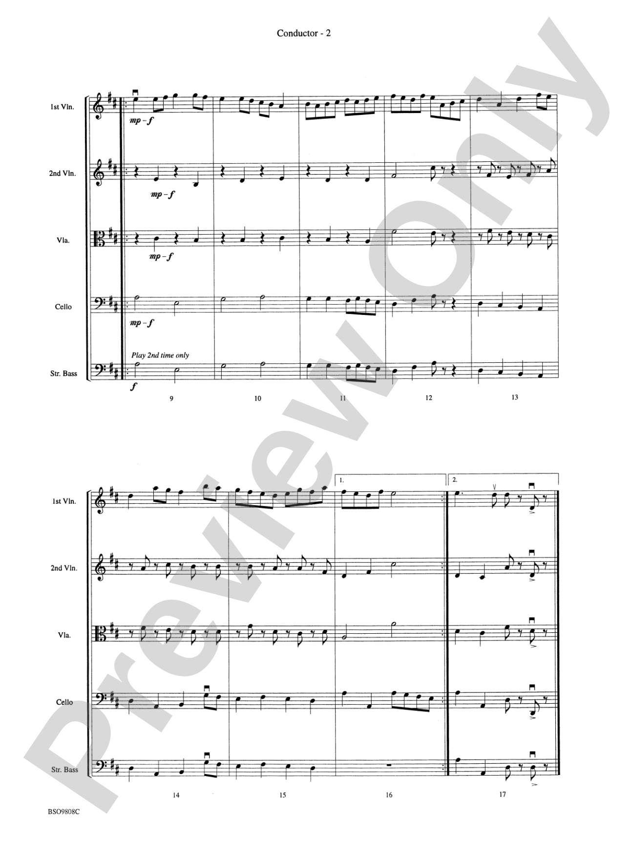 Henry Purcell Suite: String Orchestra Conductor Score & Parts