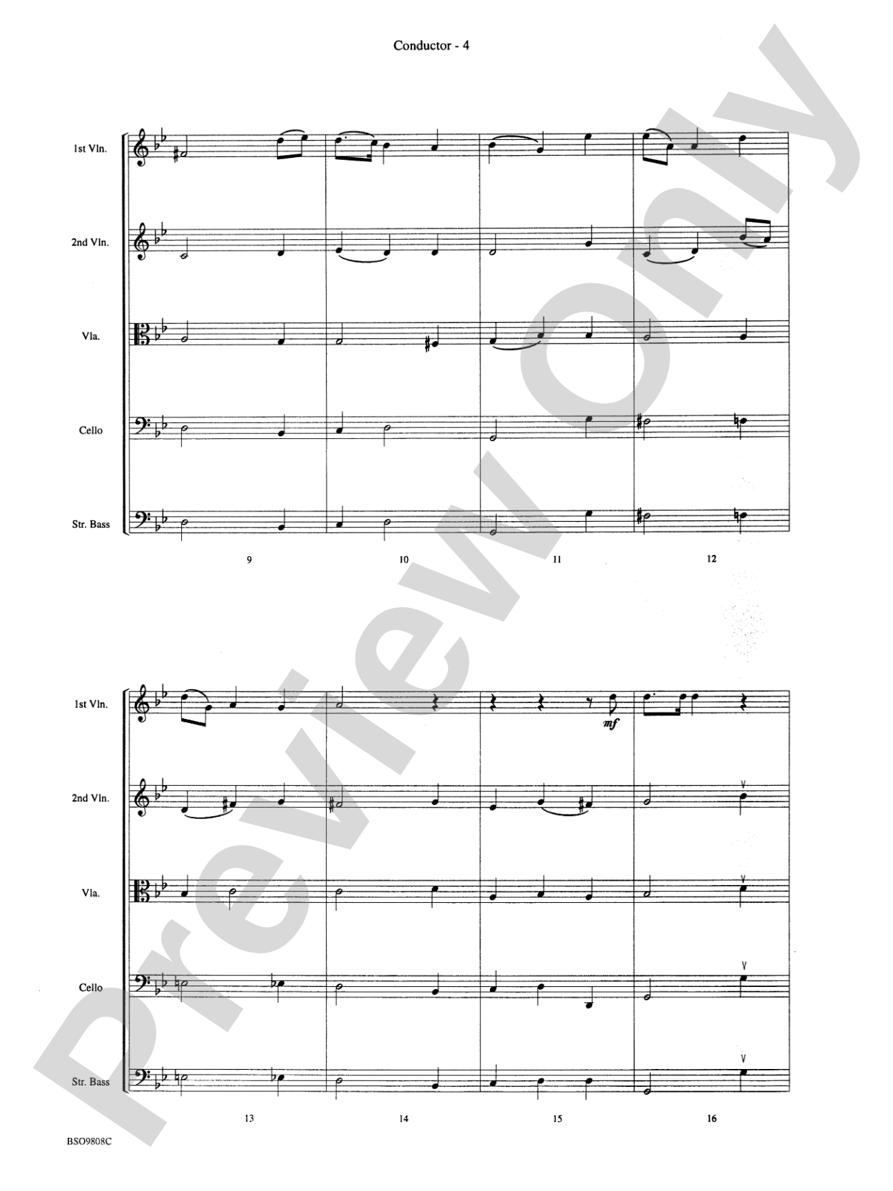 Henry Purcell Suite: String Orchestra Conductor Score & Parts