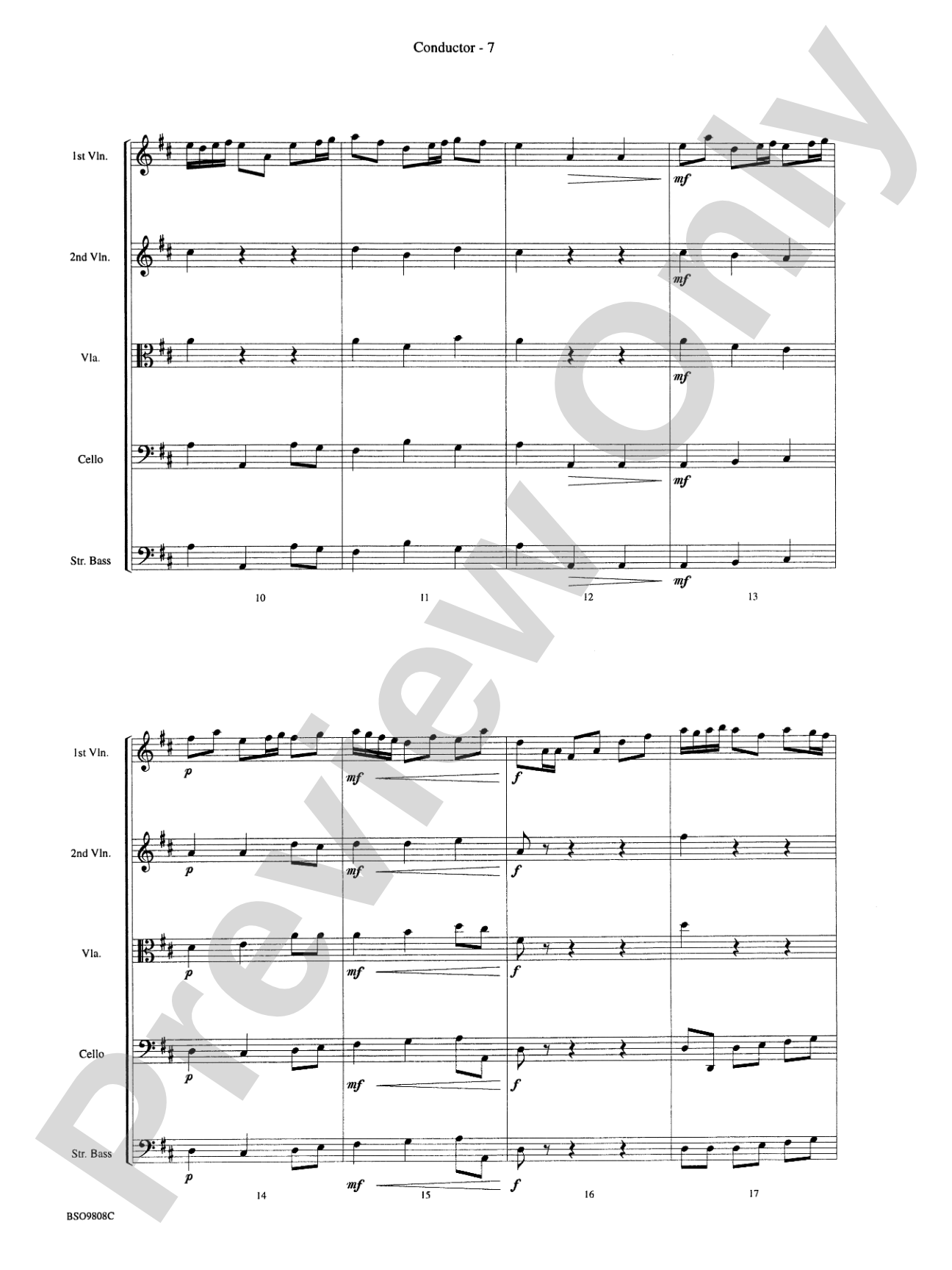 Henry Purcell Suite: String Orchestra Conductor Score & Parts