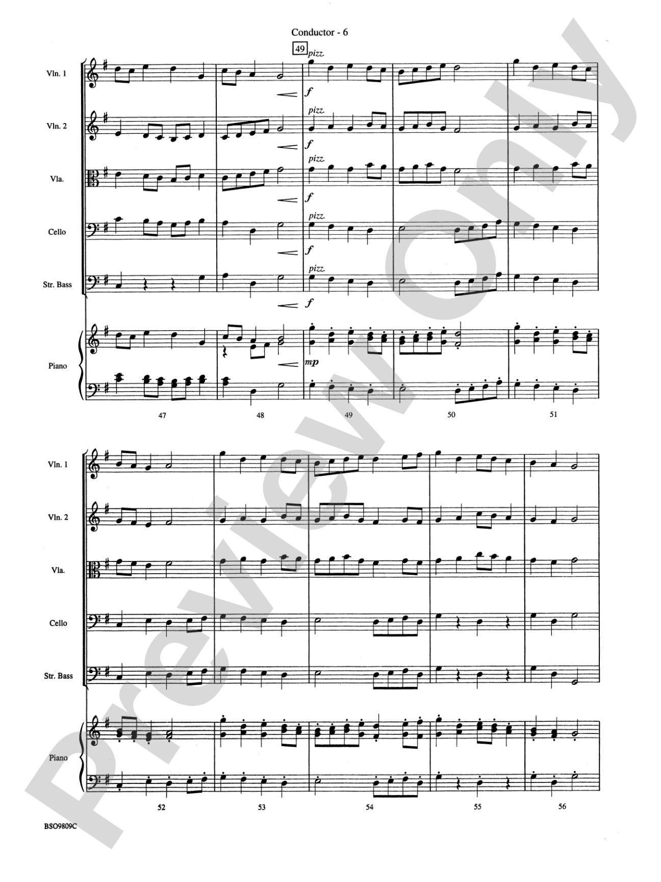 Contredanse: String Orchestra Conductor Score & Parts