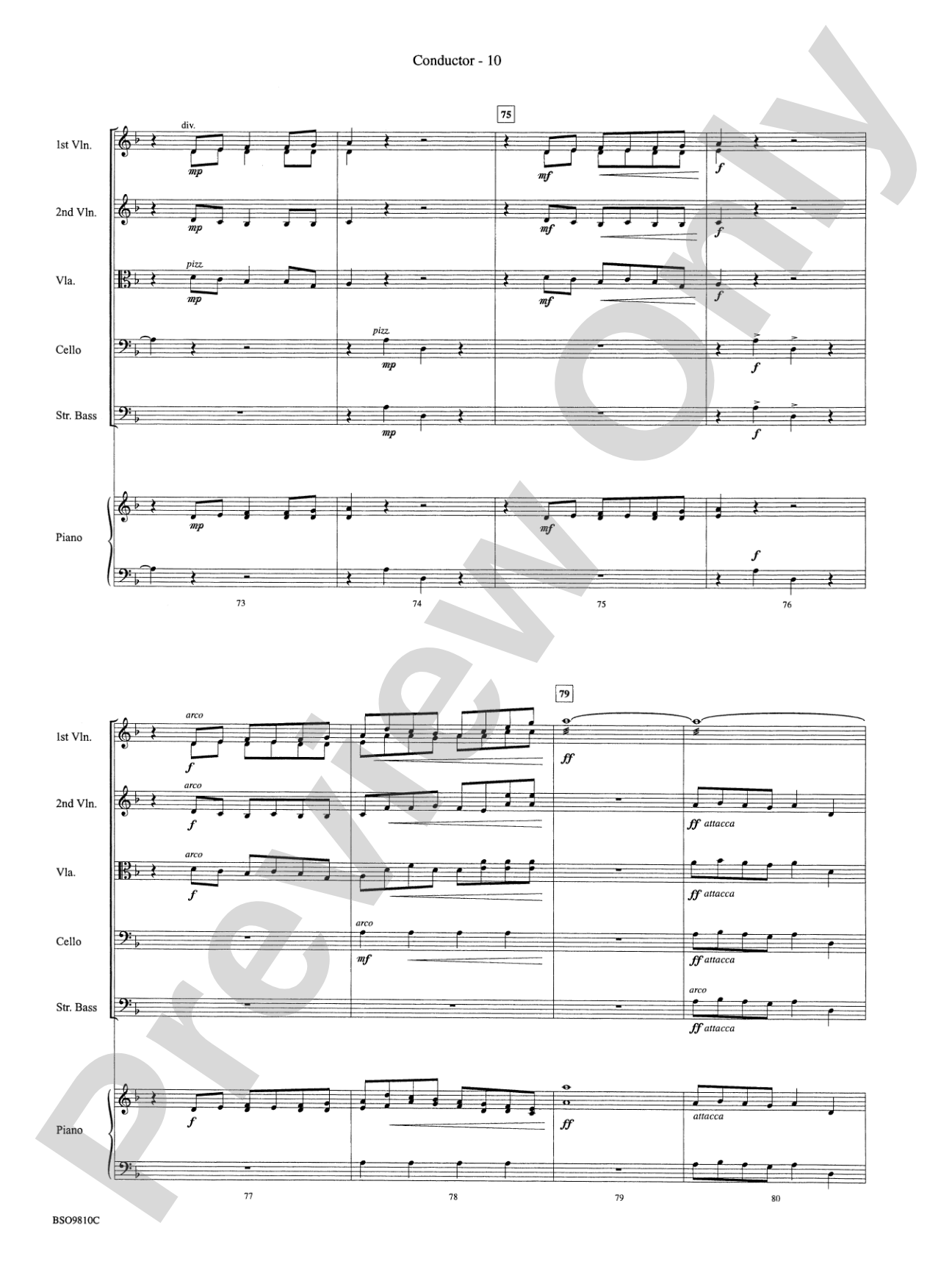 Ancient Ritual: String Orchestra Conductor Score & Parts