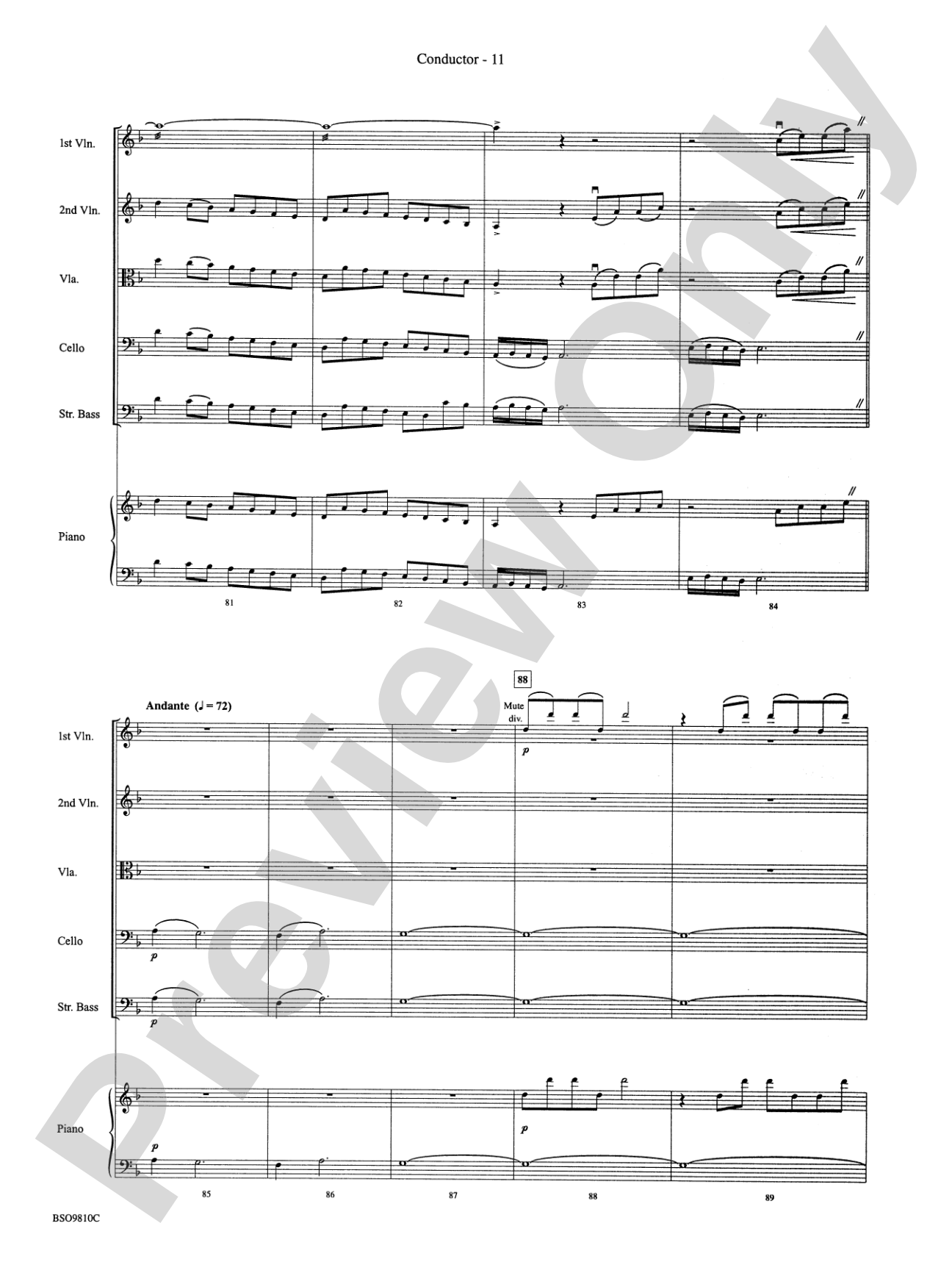 Ancient Ritual: String Orchestra Conductor Score & Parts