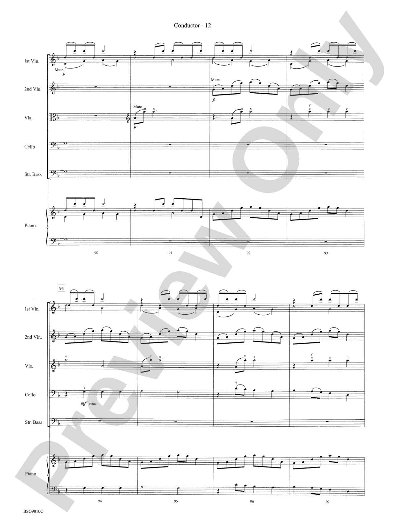 Ancient Ritual: String Orchestra Conductor Score & Parts