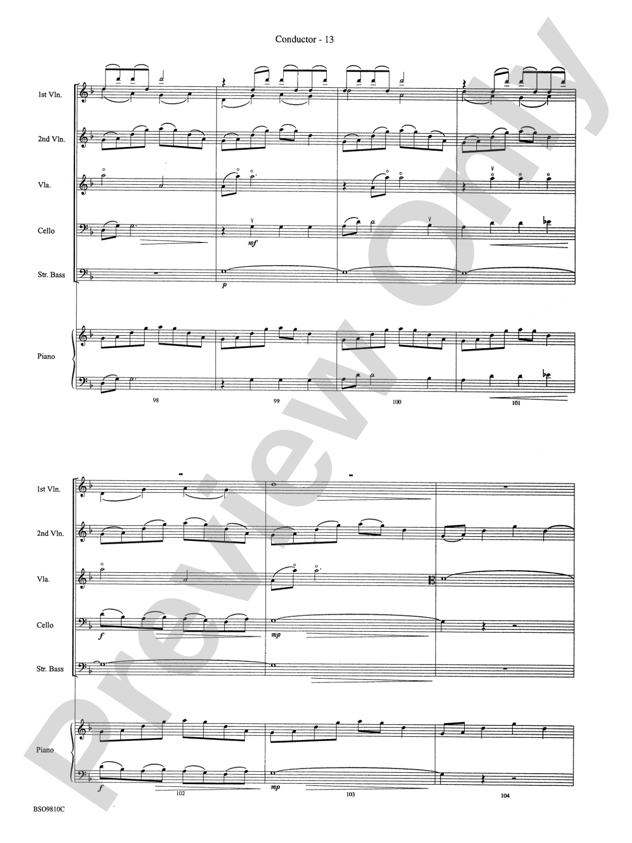 Ancient Ritual: String Orchestra Conductor Score & Parts
