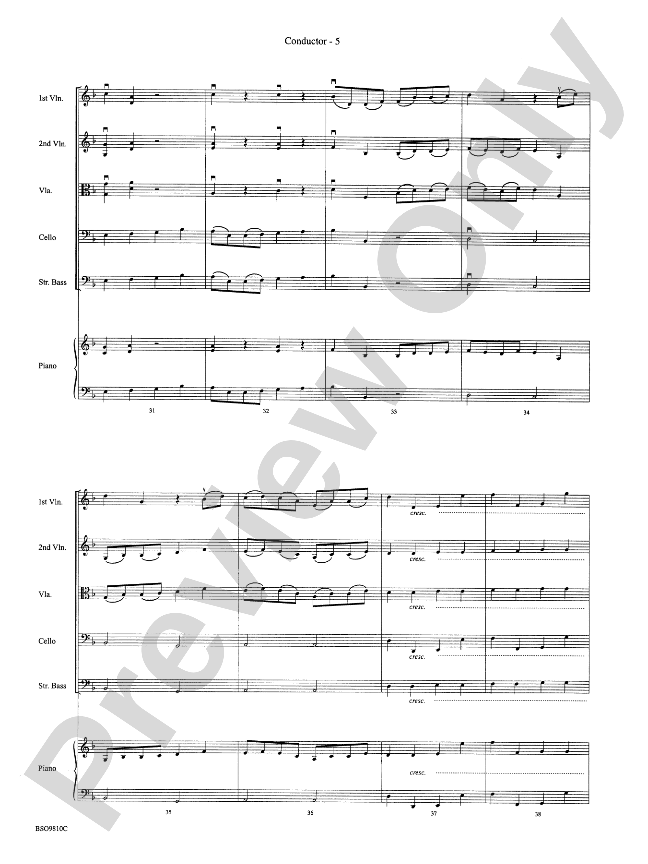 Ancient Ritual: String Orchestra Conductor Score & Parts