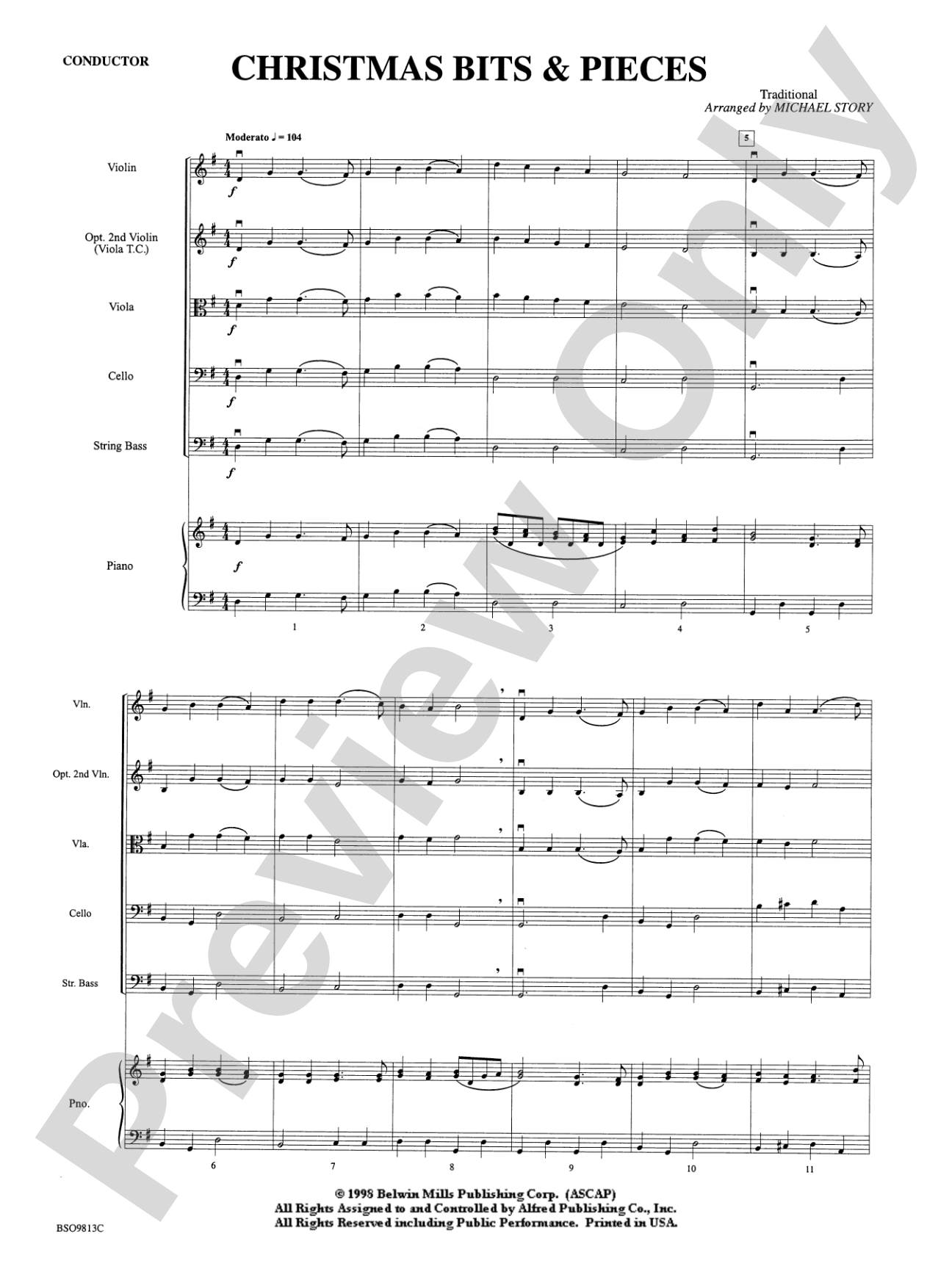 Christmas Bits & Pieces: String Orchestra Conductor Score & Parts