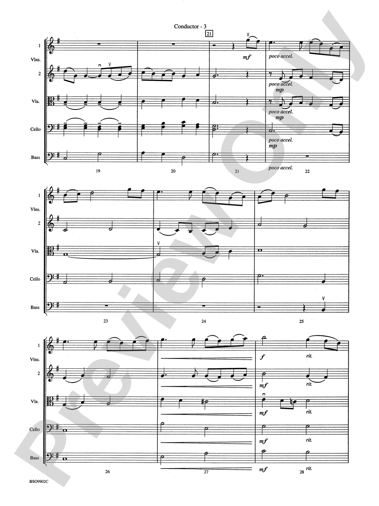 A Quiet Music: String Orchestra Conductor Score & Parts
