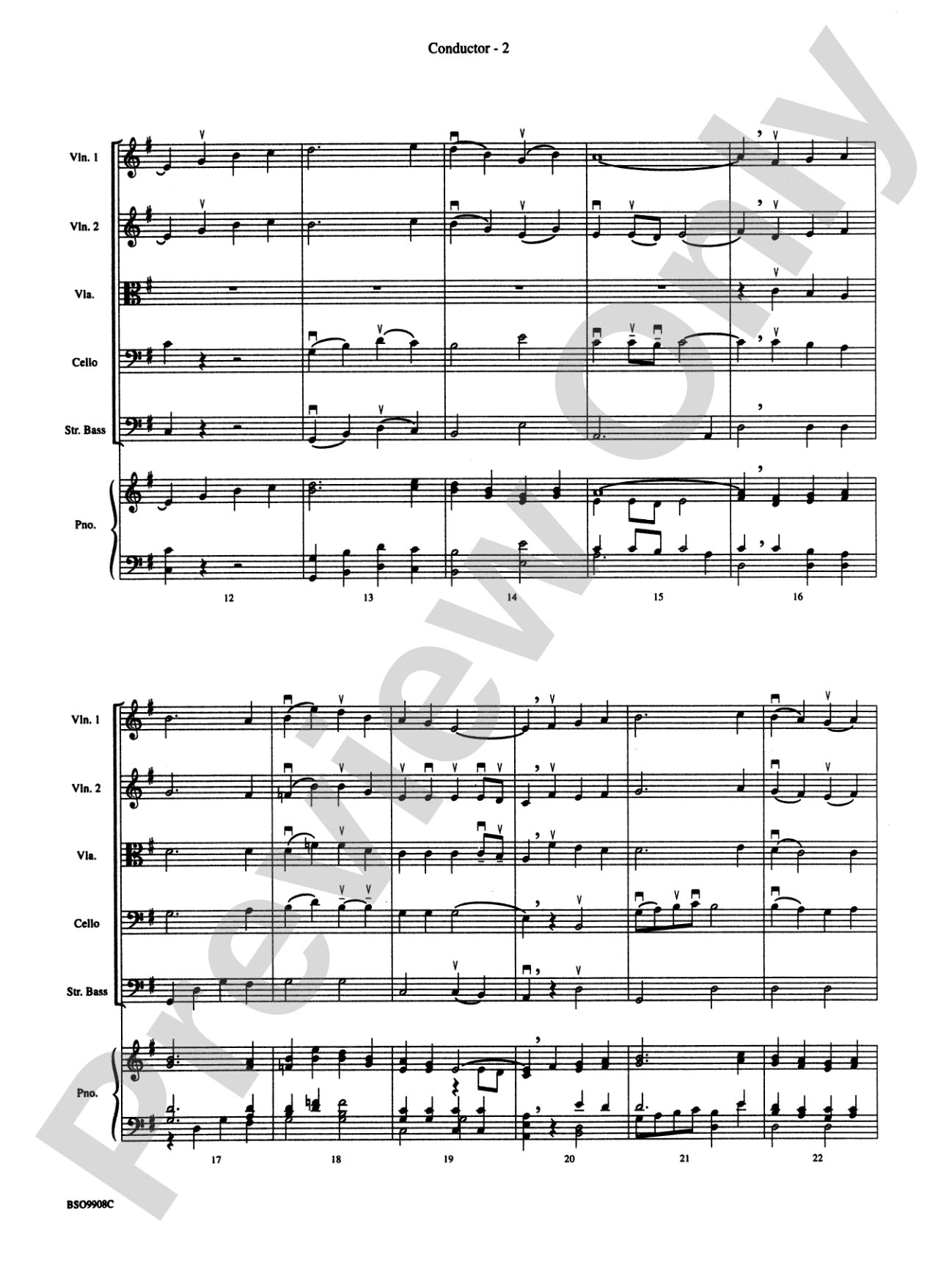 Irish Tune from County Derry: String Orchestra Conductor Score & Parts