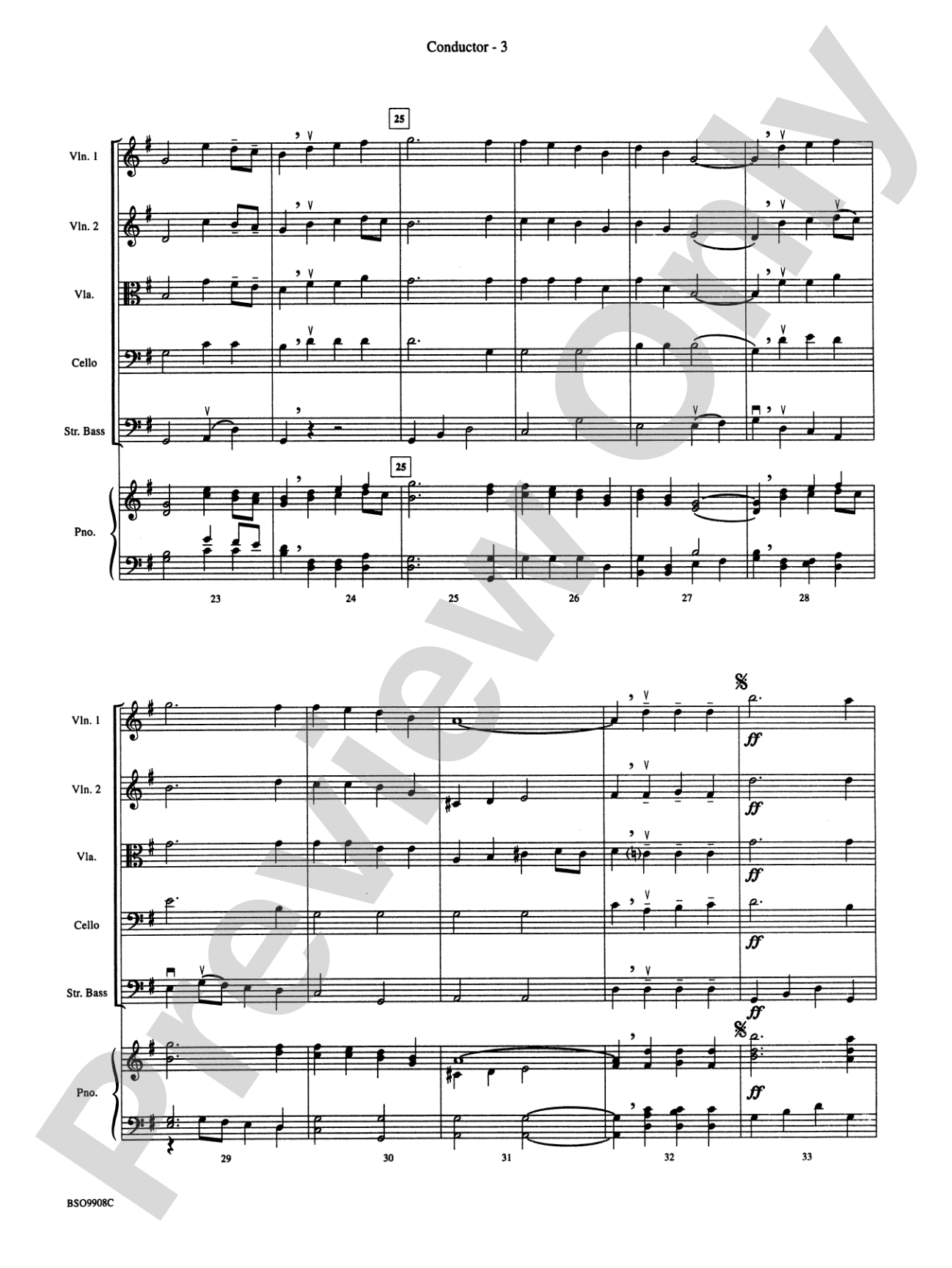Irish Tune from County Derry: String Orchestra Conductor Score & Parts