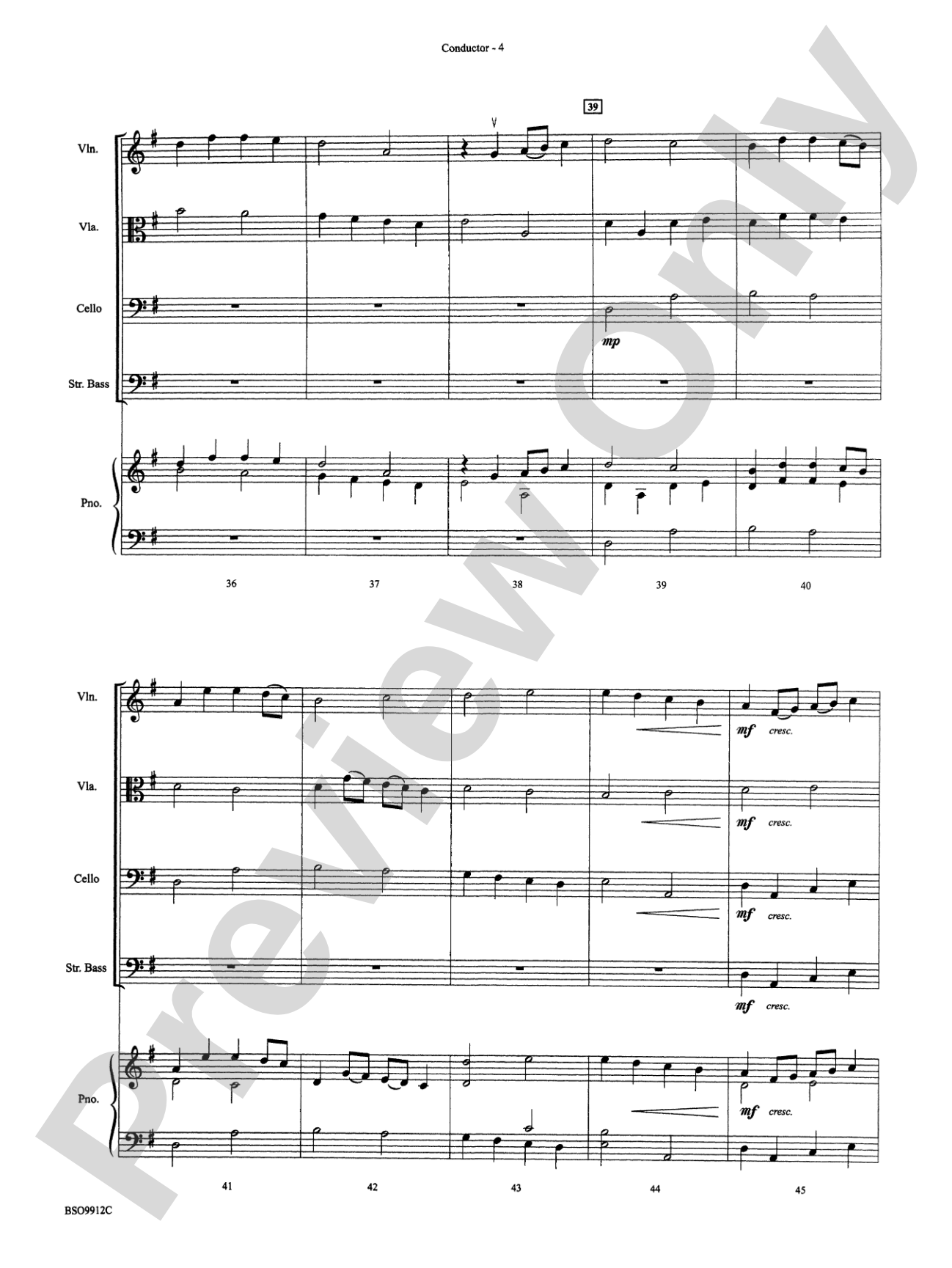 Rite at Stonehenge: String Orchestra Conductor Score & Parts