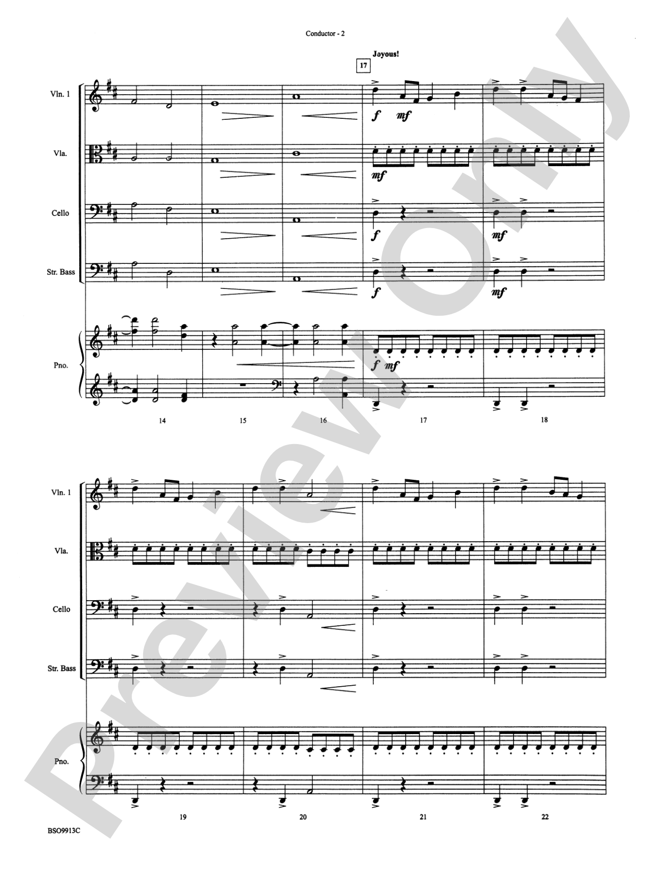 To Dance in the Fields of Glory: String Orchestra Conductor Score & Parts