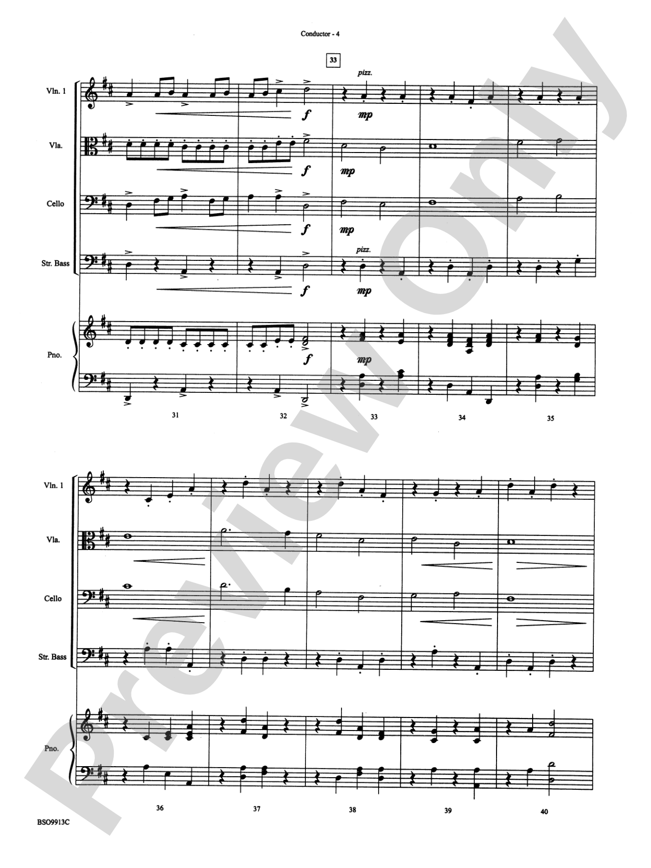 To Dance in the Fields of Glory: String Orchestra Conductor Score & Parts