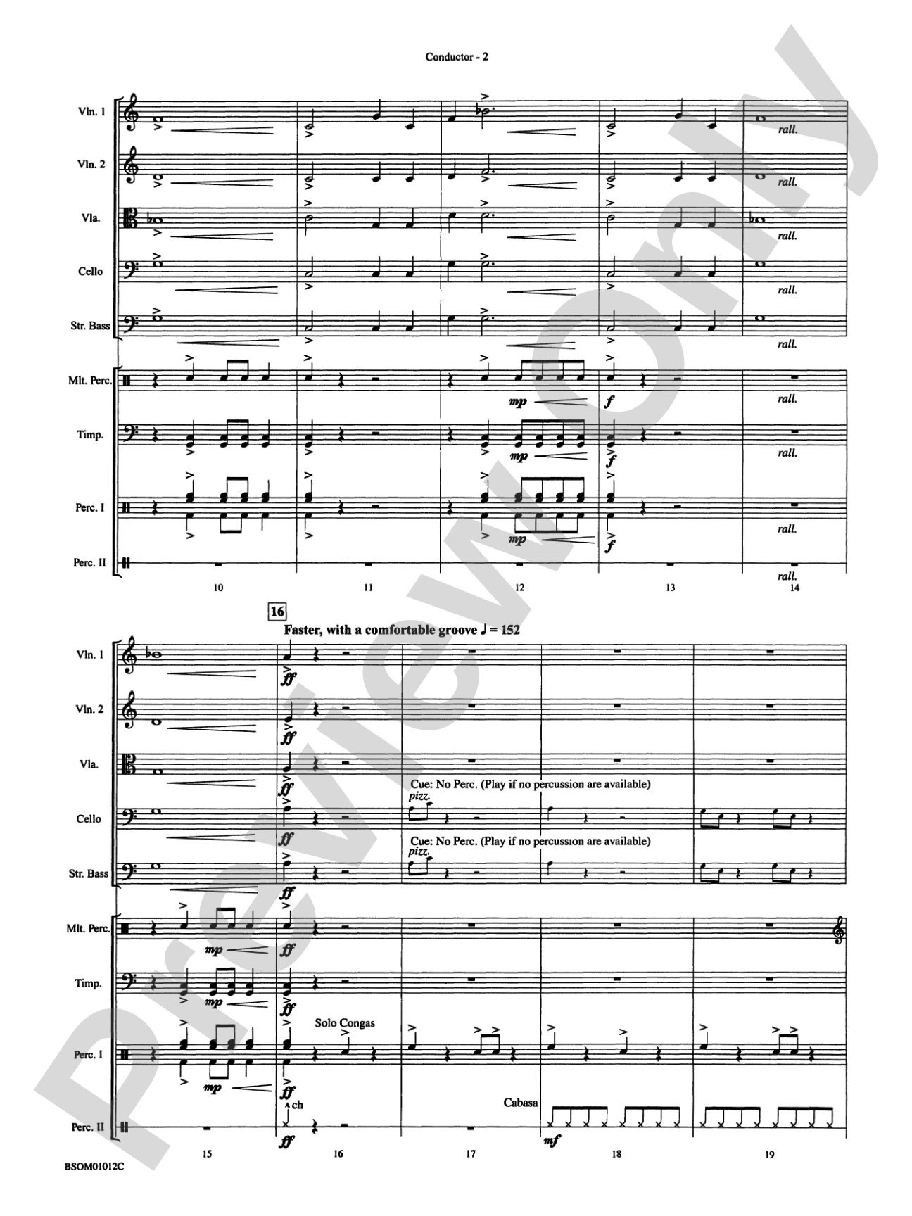 Serengeti Dreams (with Opt. Percussion Ensemble): String Orchestra Conductor Score & Parts