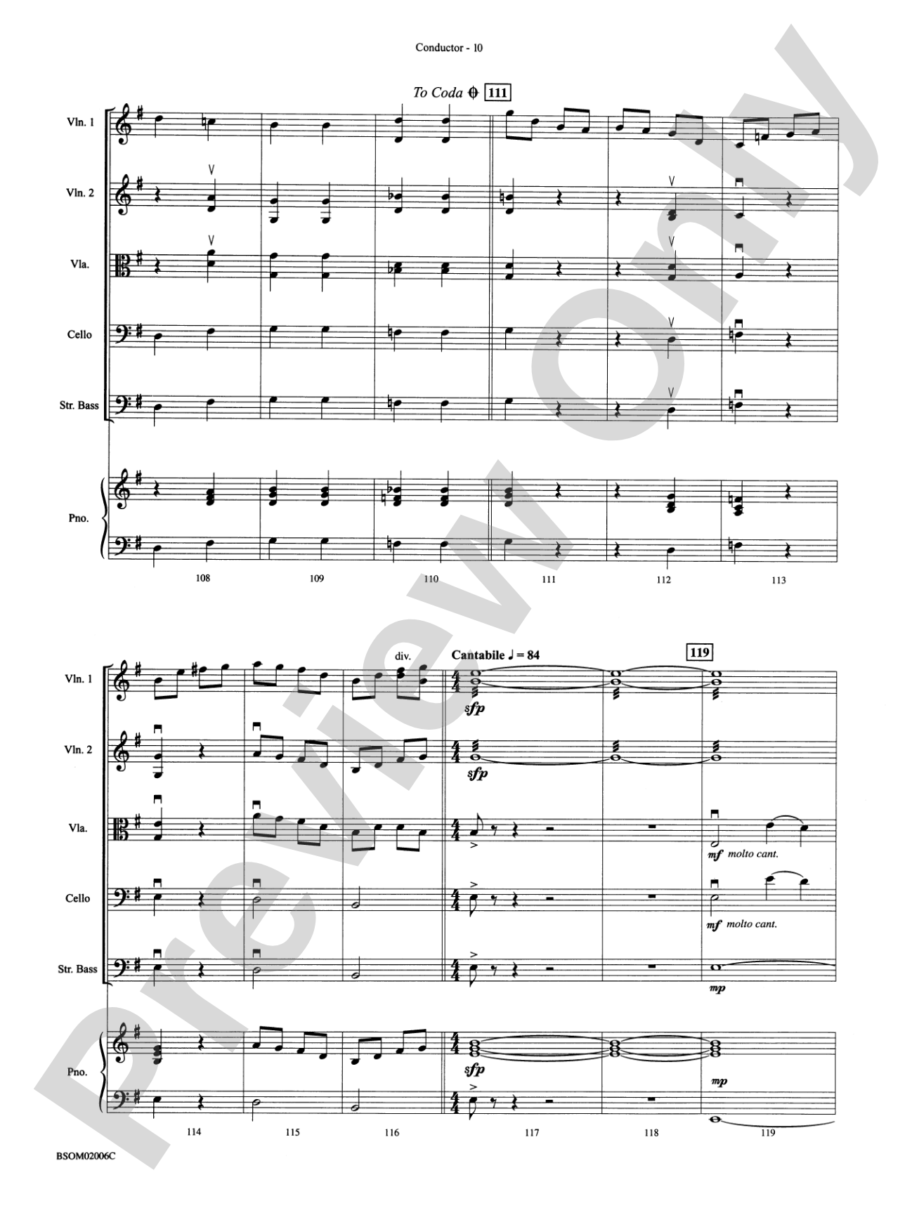 Russian Sleigh Ride: String Orchestra Conductor Score & Parts