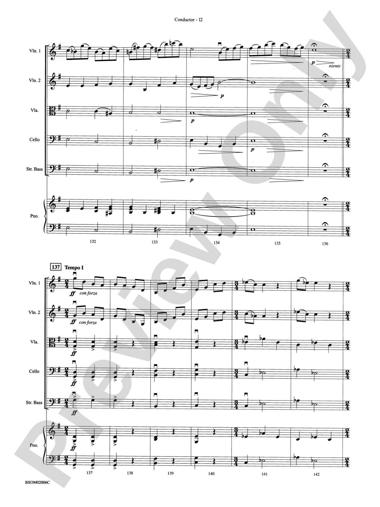 Russian Sleigh Ride: String Orchestra Conductor Score & Parts