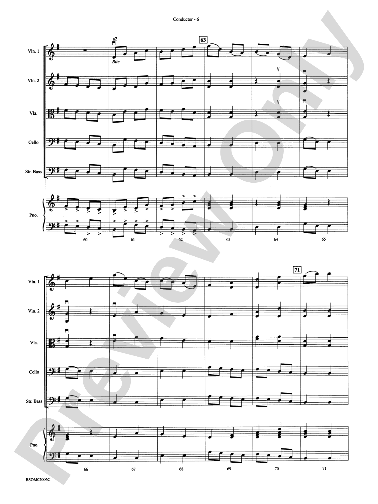 Russian Sleigh Ride: String Orchestra Conductor Score & Parts