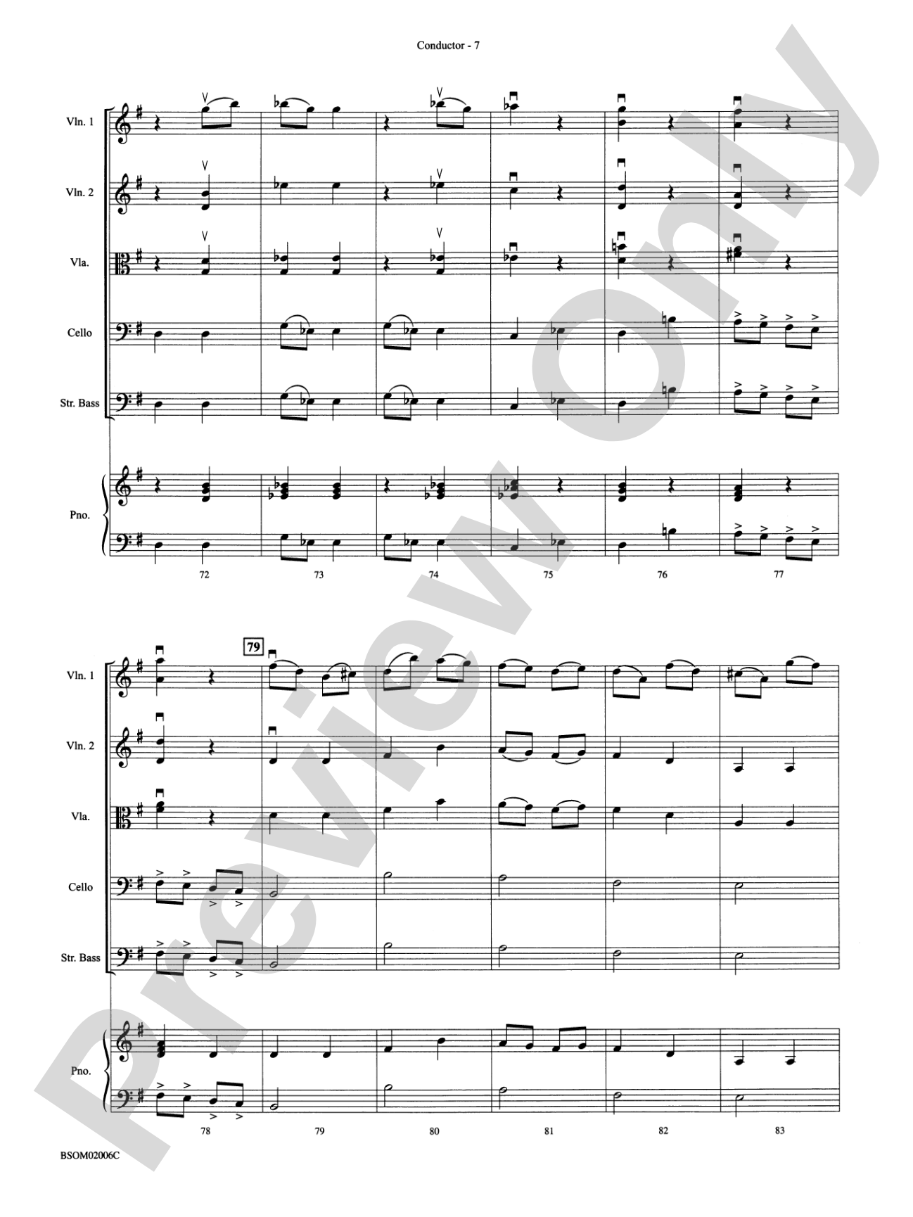Russian Sleigh Ride: String Orchestra Conductor Score & Parts