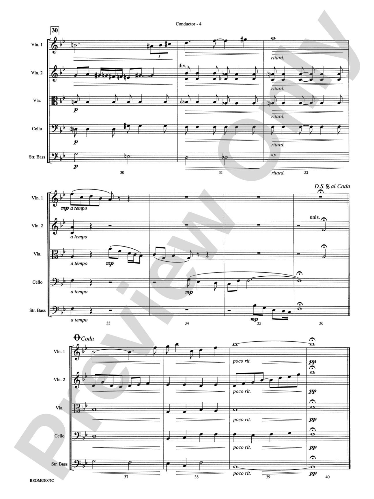 Serenade for String Orchestra: String Orchestra Conductor Score & Parts