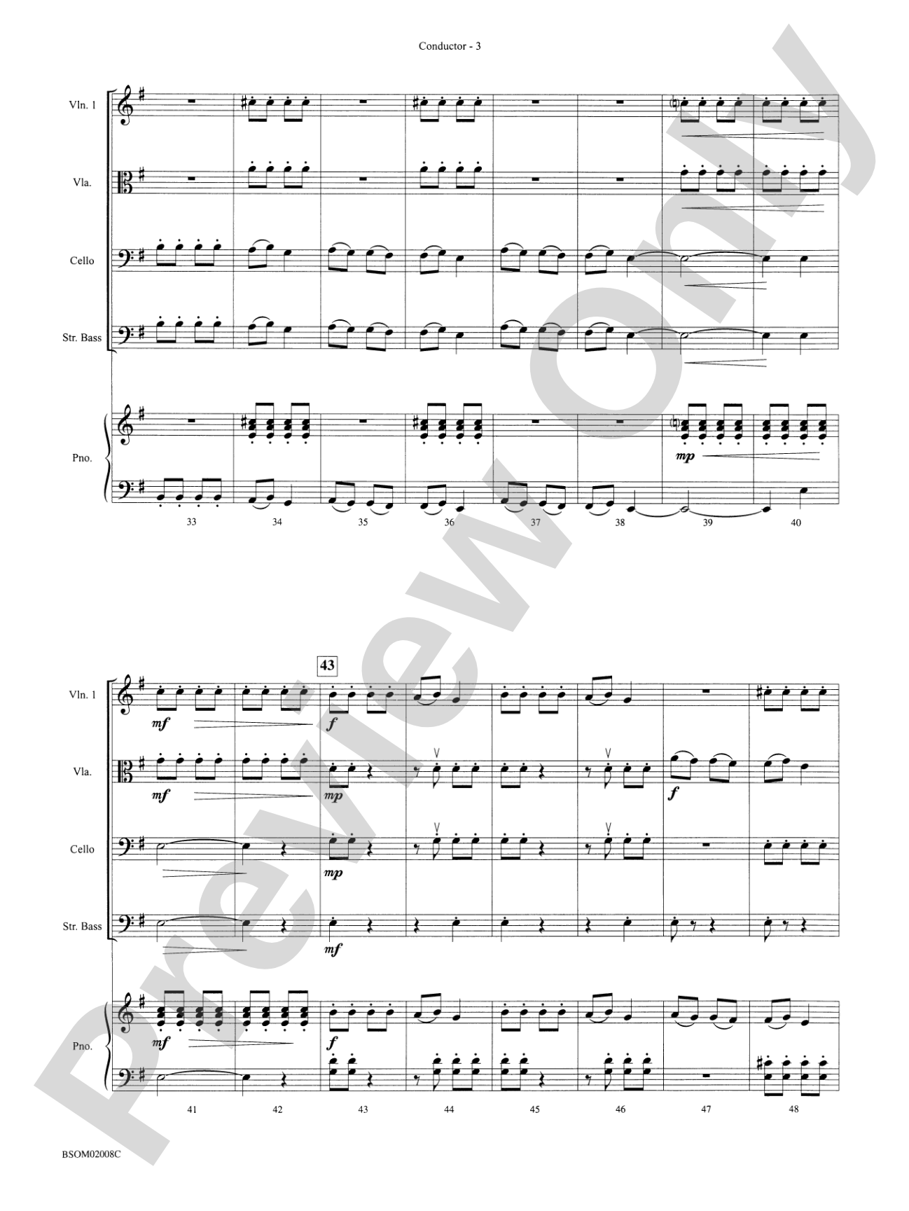Indian Dance: String Orchestra Conductor Score & Parts
