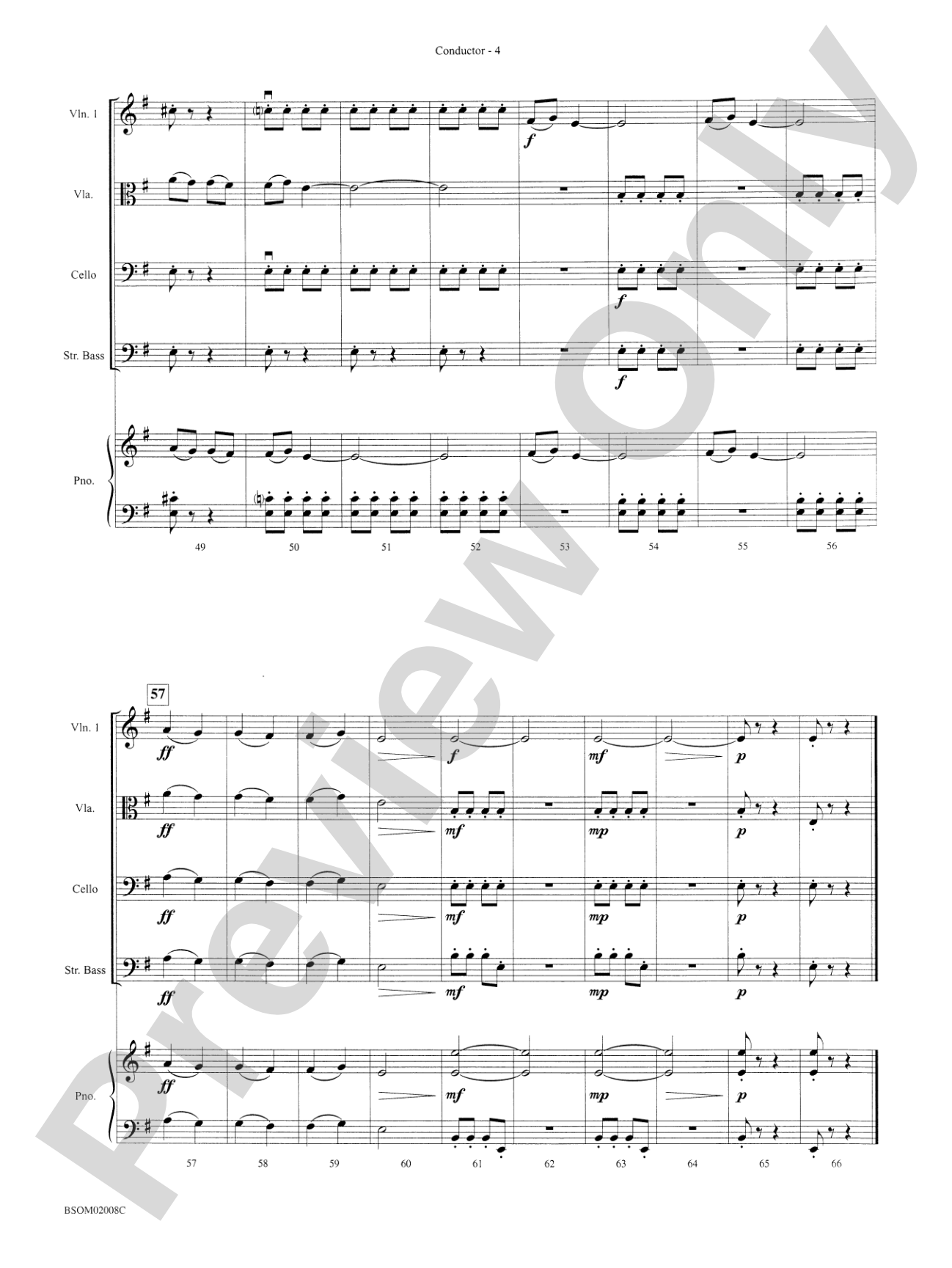 Indian Dance: String Orchestra Conductor Score & Parts