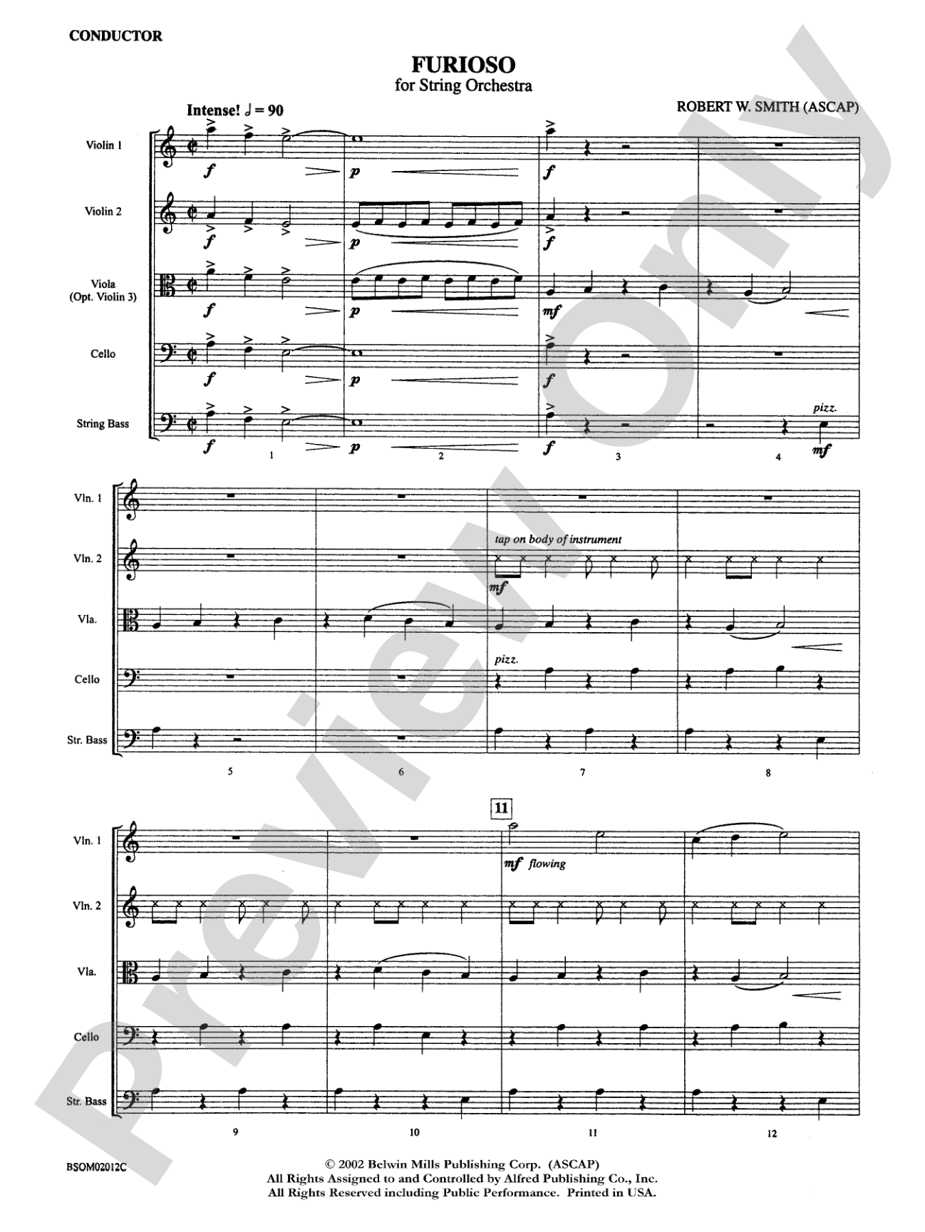 Furioso: String Orchestra Conductor Score & Parts