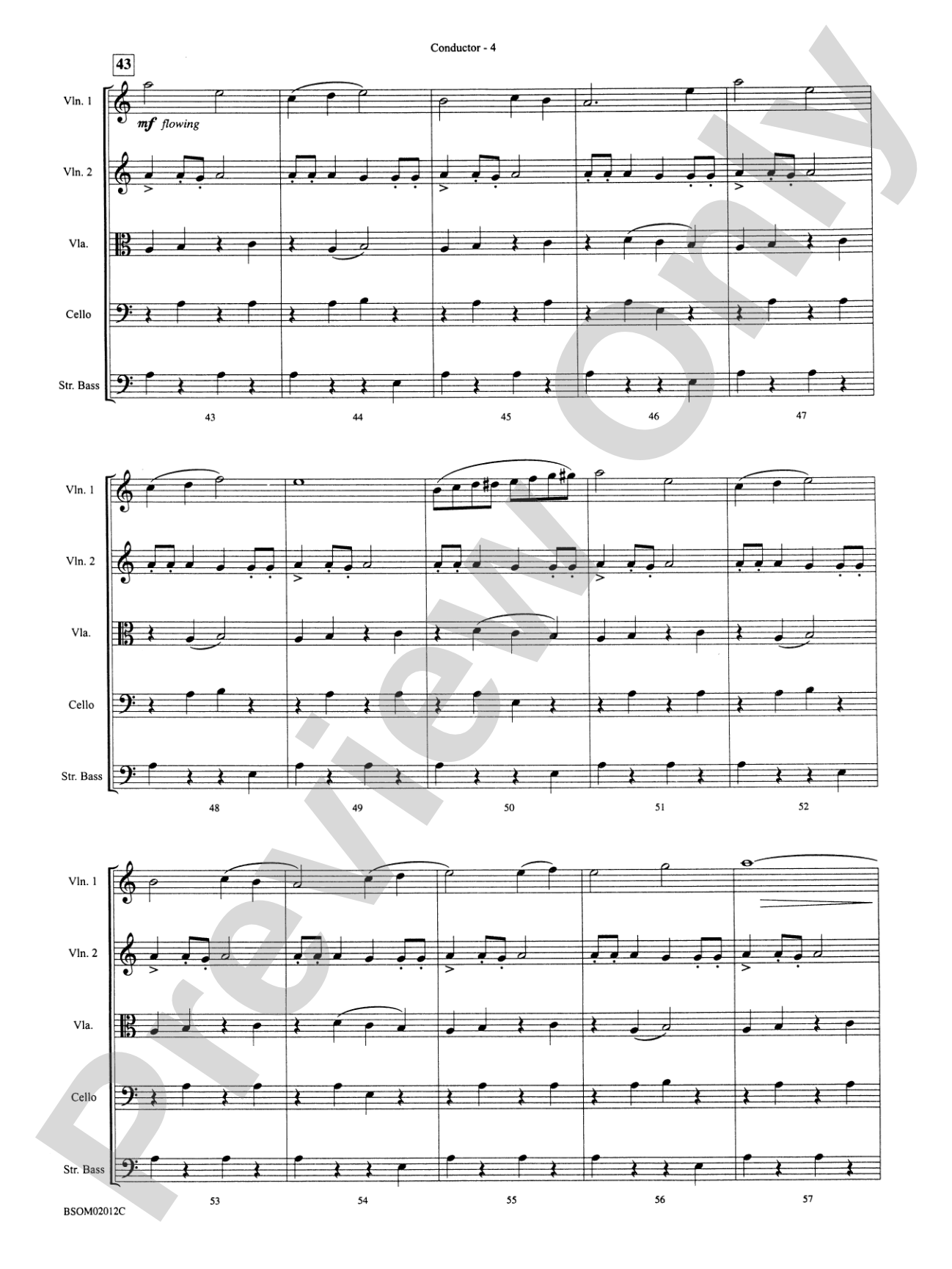 Furioso: String Orchestra Conductor Score & Parts