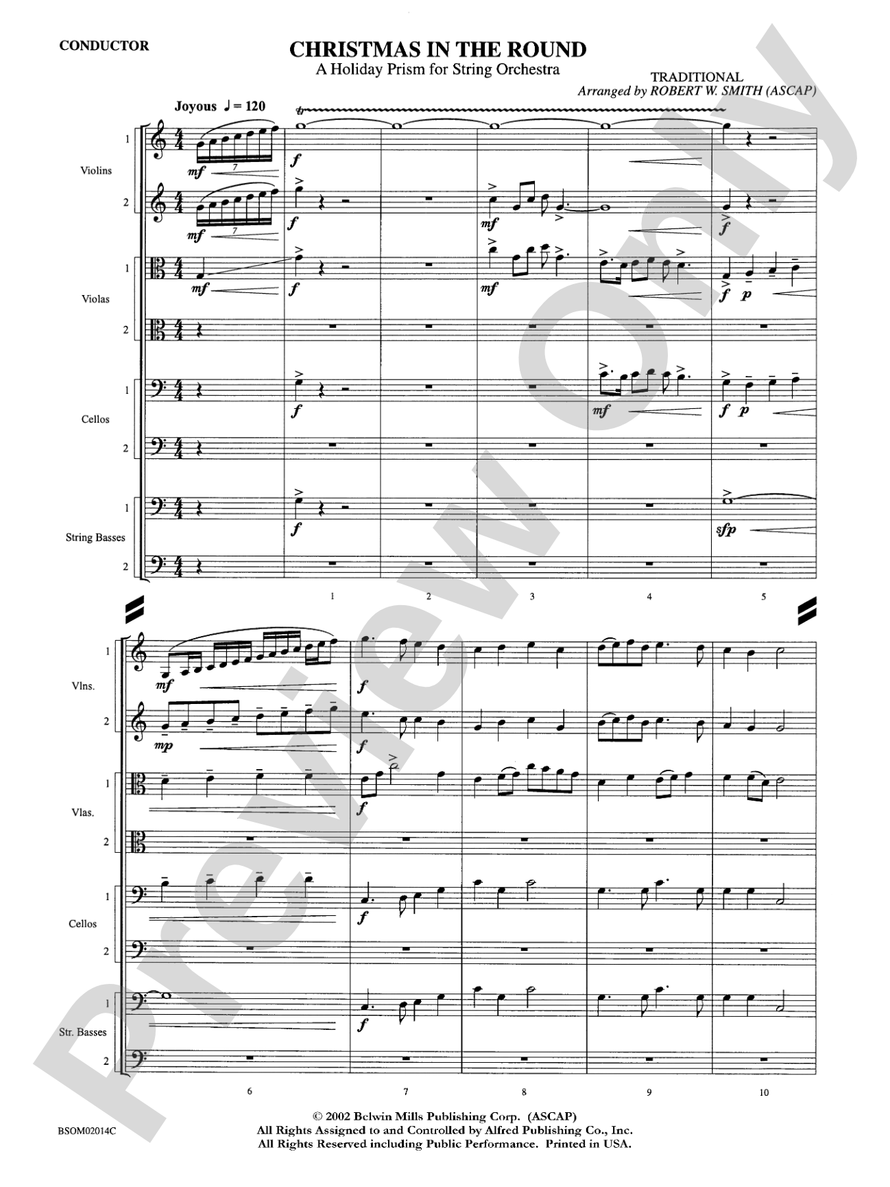 Christmas in the Round (A Holiday Prism for String Orchestra): String Orchestra Conductor Score & Parts