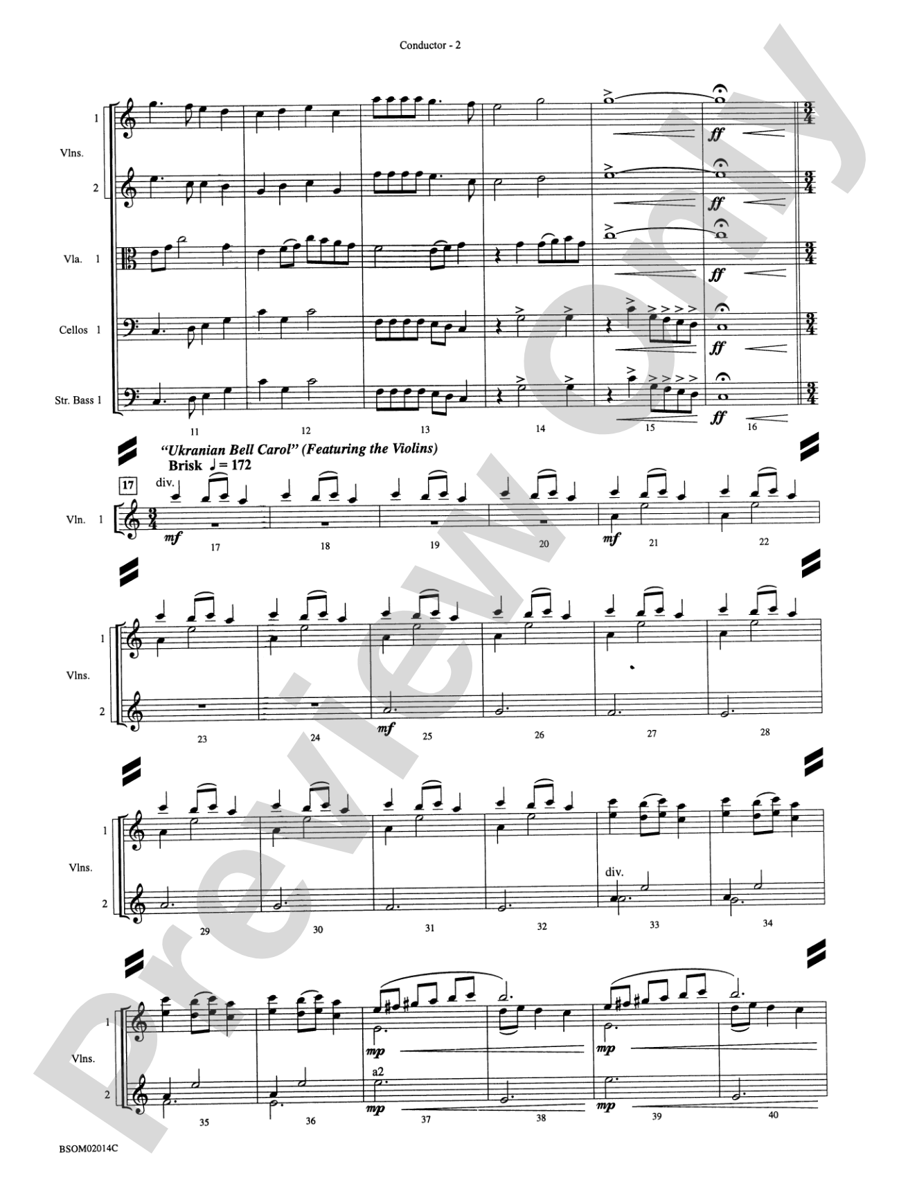 Christmas in the Round (A Holiday Prism for String Orchestra): String Orchestra Conductor Score & Parts
