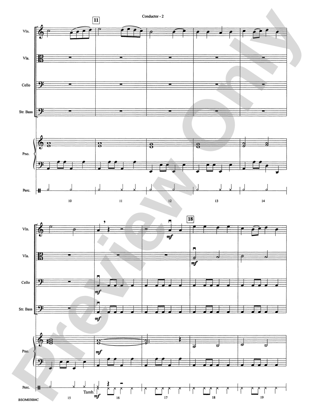 Patapan: String Orchestra Conductor Score & Parts