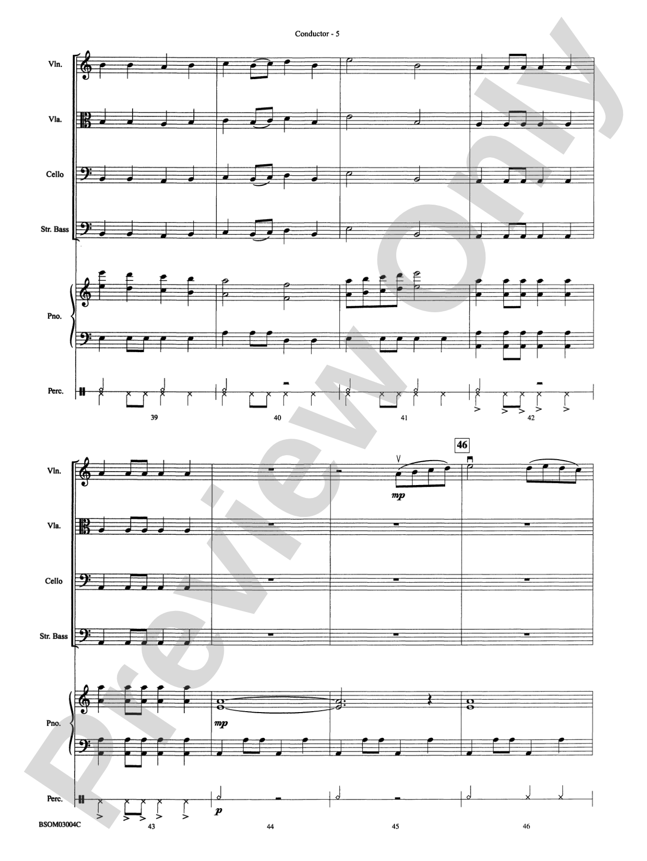 Patapan: String Orchestra Conductor Score & Parts