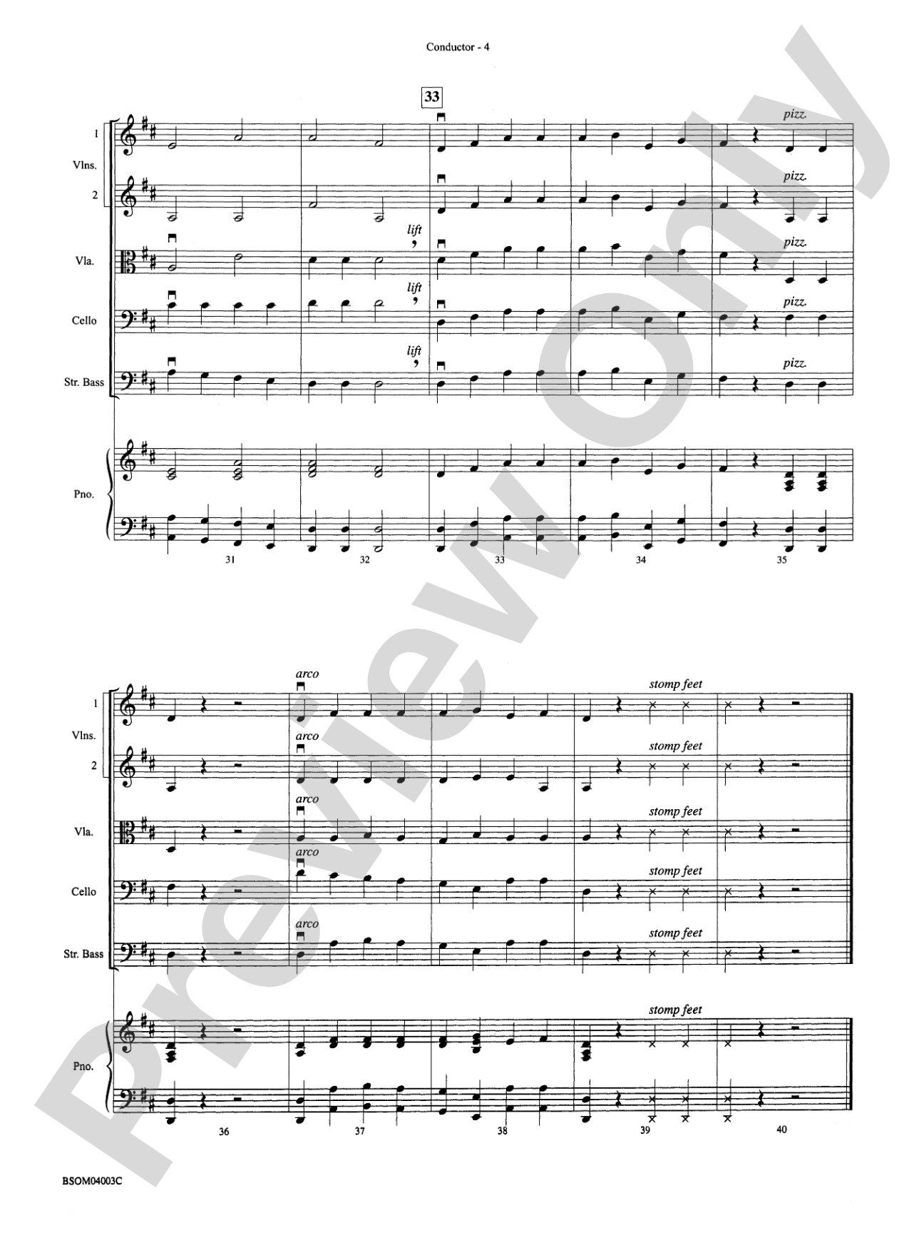 Bohemian Stomp!: String Orchestra Conductor Score & Parts