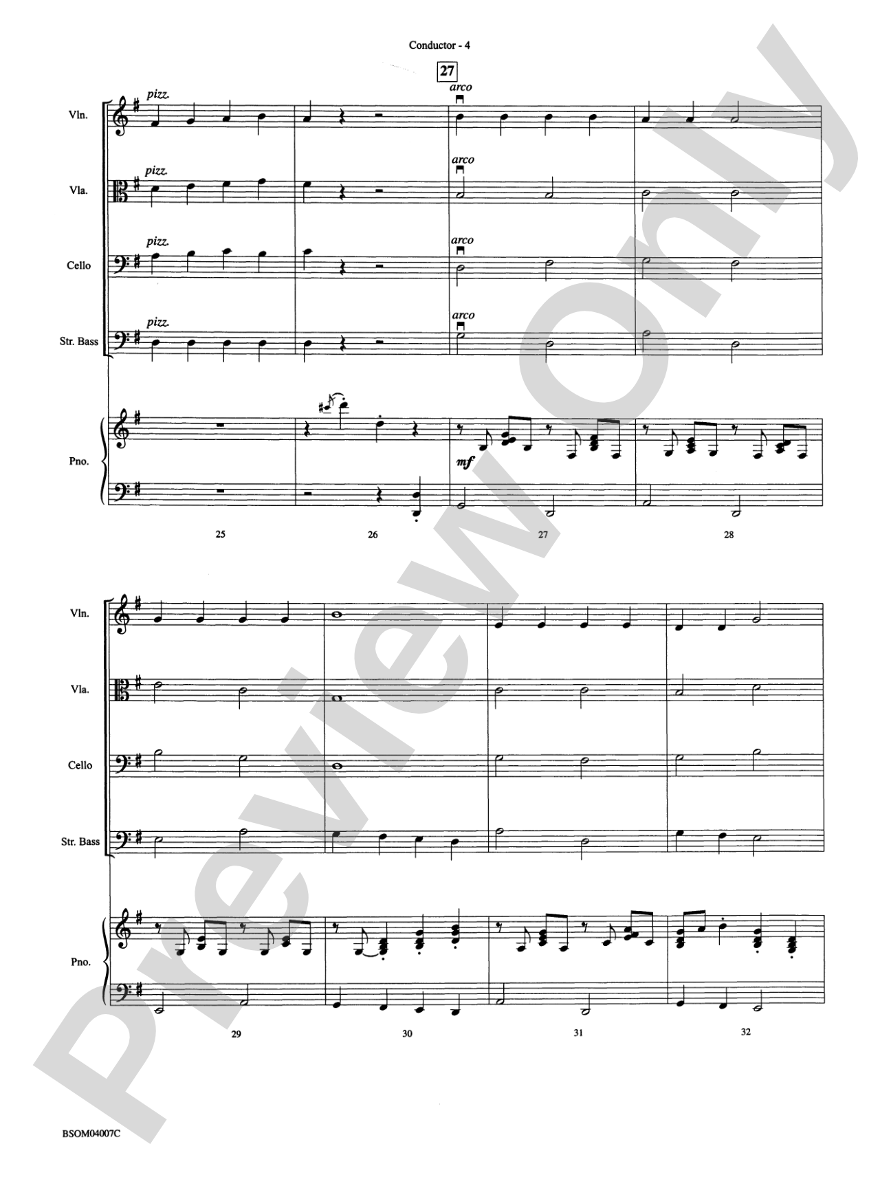 Jazzy Old Saint Nick: String Orchestra Conductor Score & Parts