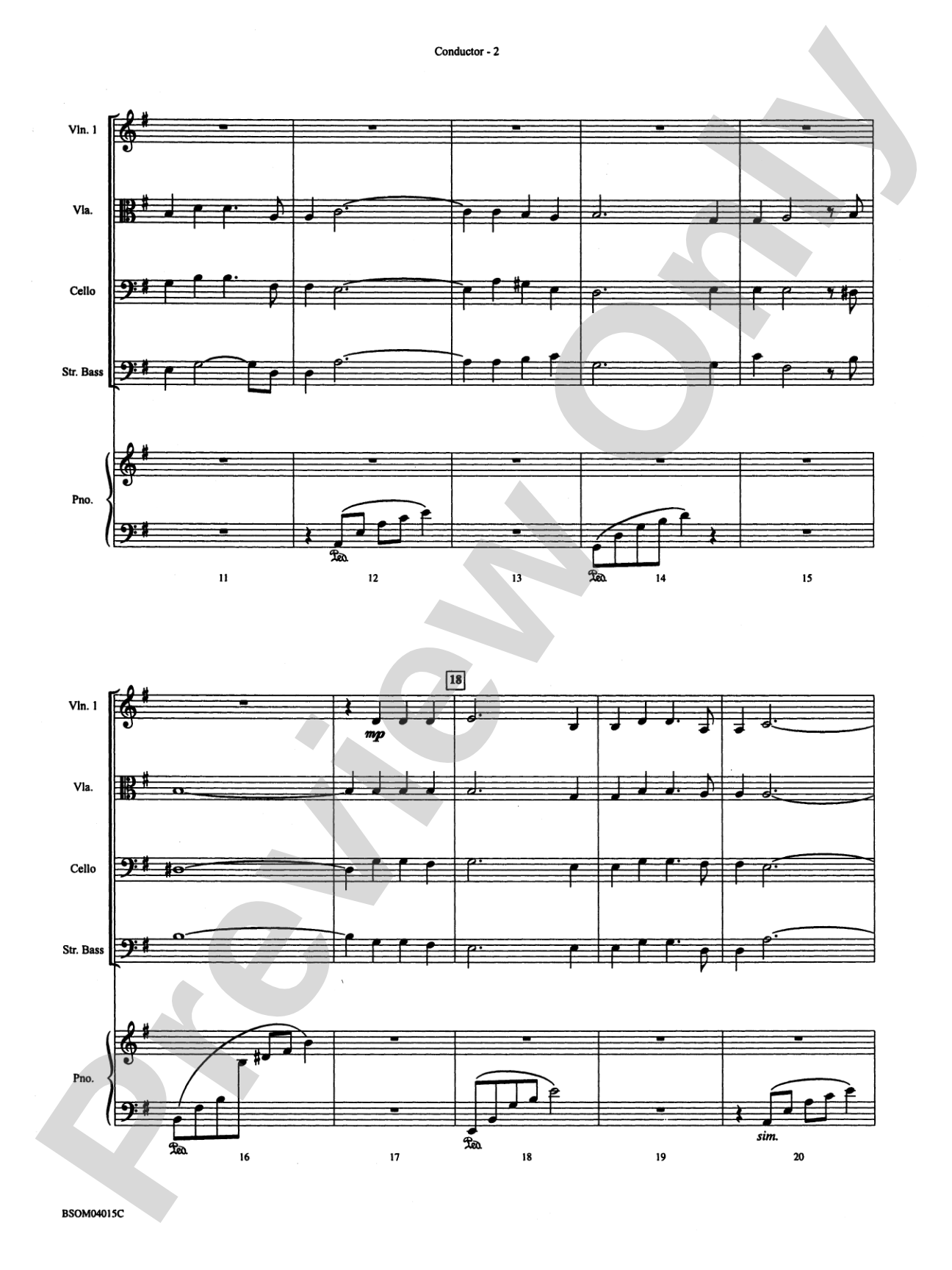 Finlandia: String Orchestra Conductor Score & Parts