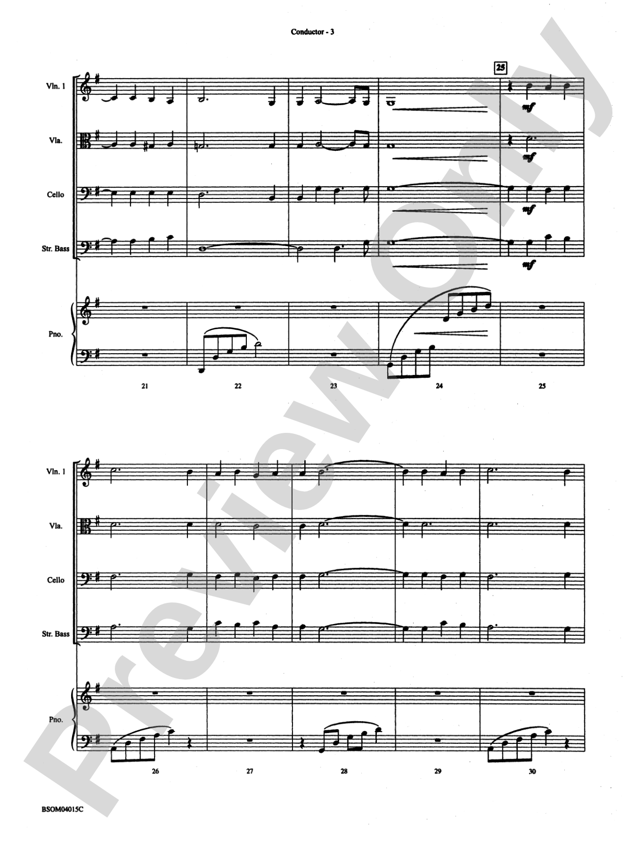 Finlandia: String Orchestra Conductor Score & Parts