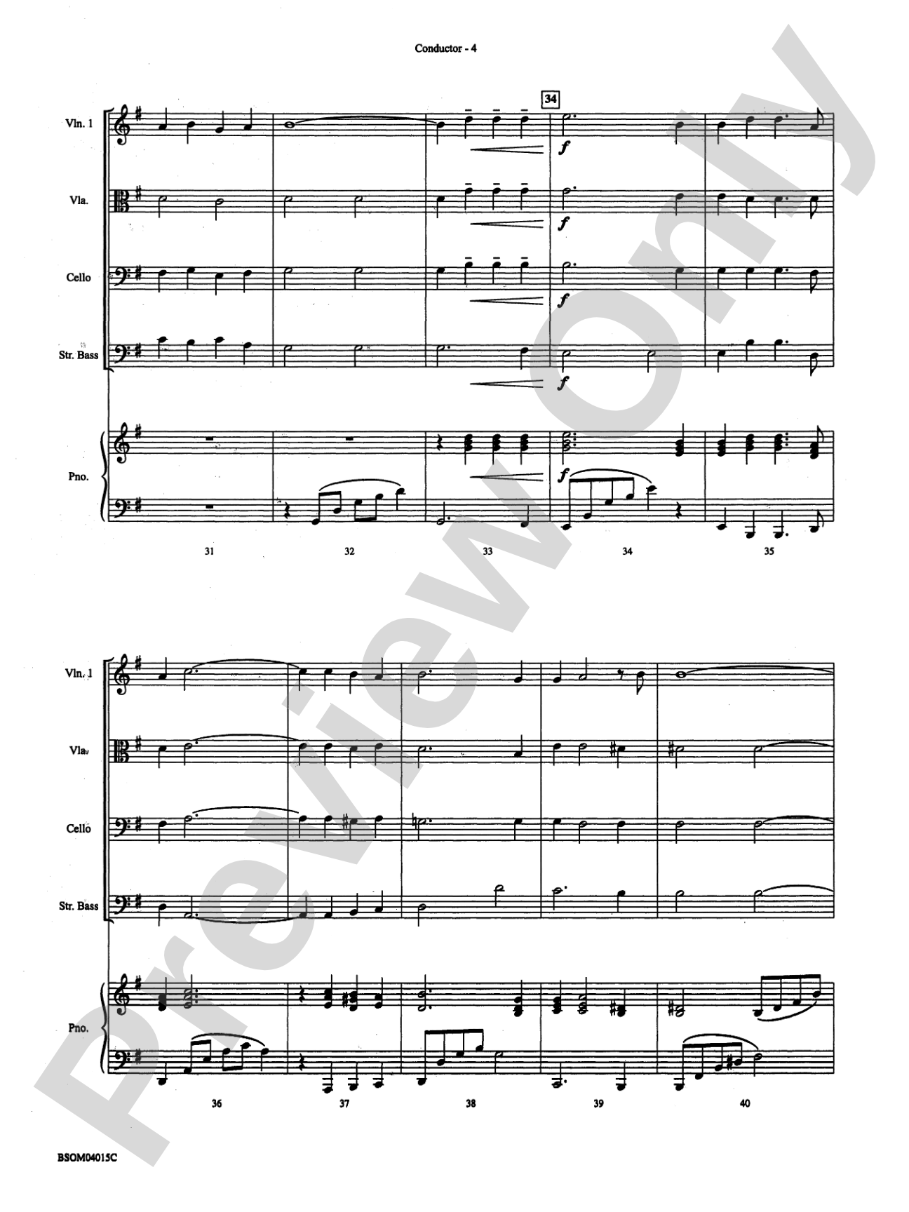 Finlandia: String Orchestra Conductor Score & Parts