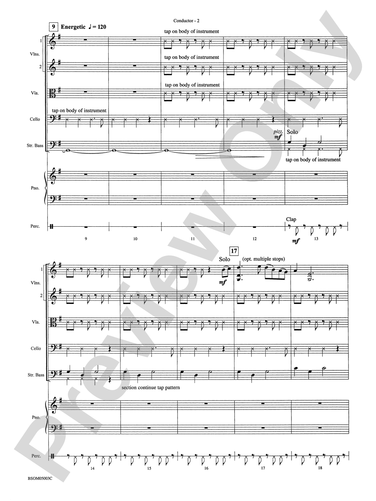 Tap Roots: String Orchestra Conductor Score & Parts