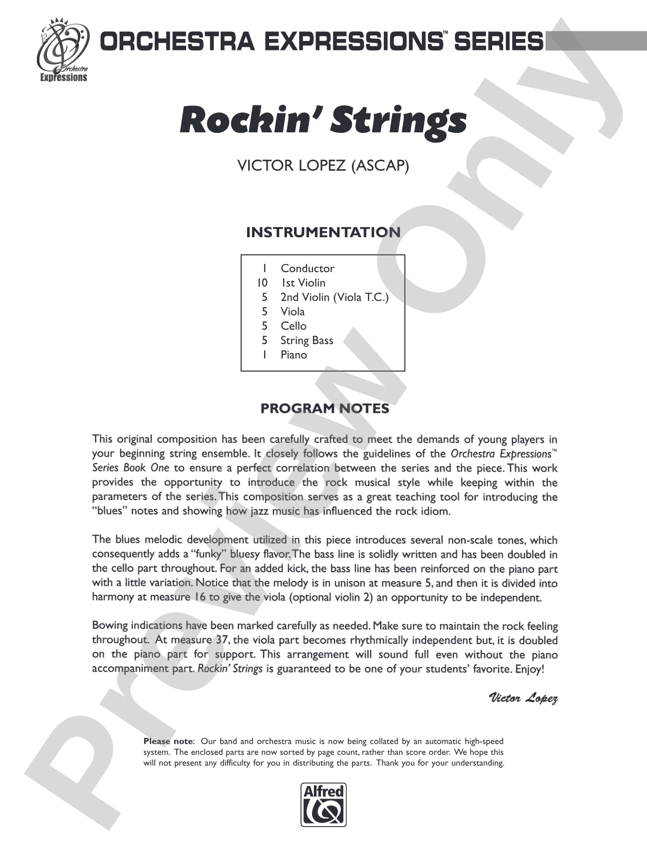 Rockin' Strings: String Orchestra Conductor Score & Parts