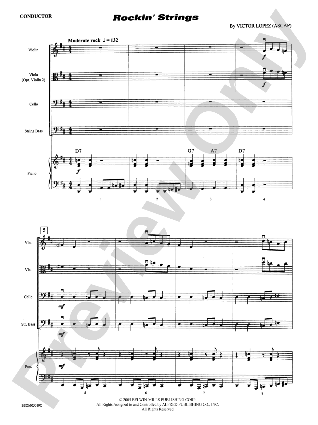 Rockin' Strings: String Orchestra Conductor Score & Parts