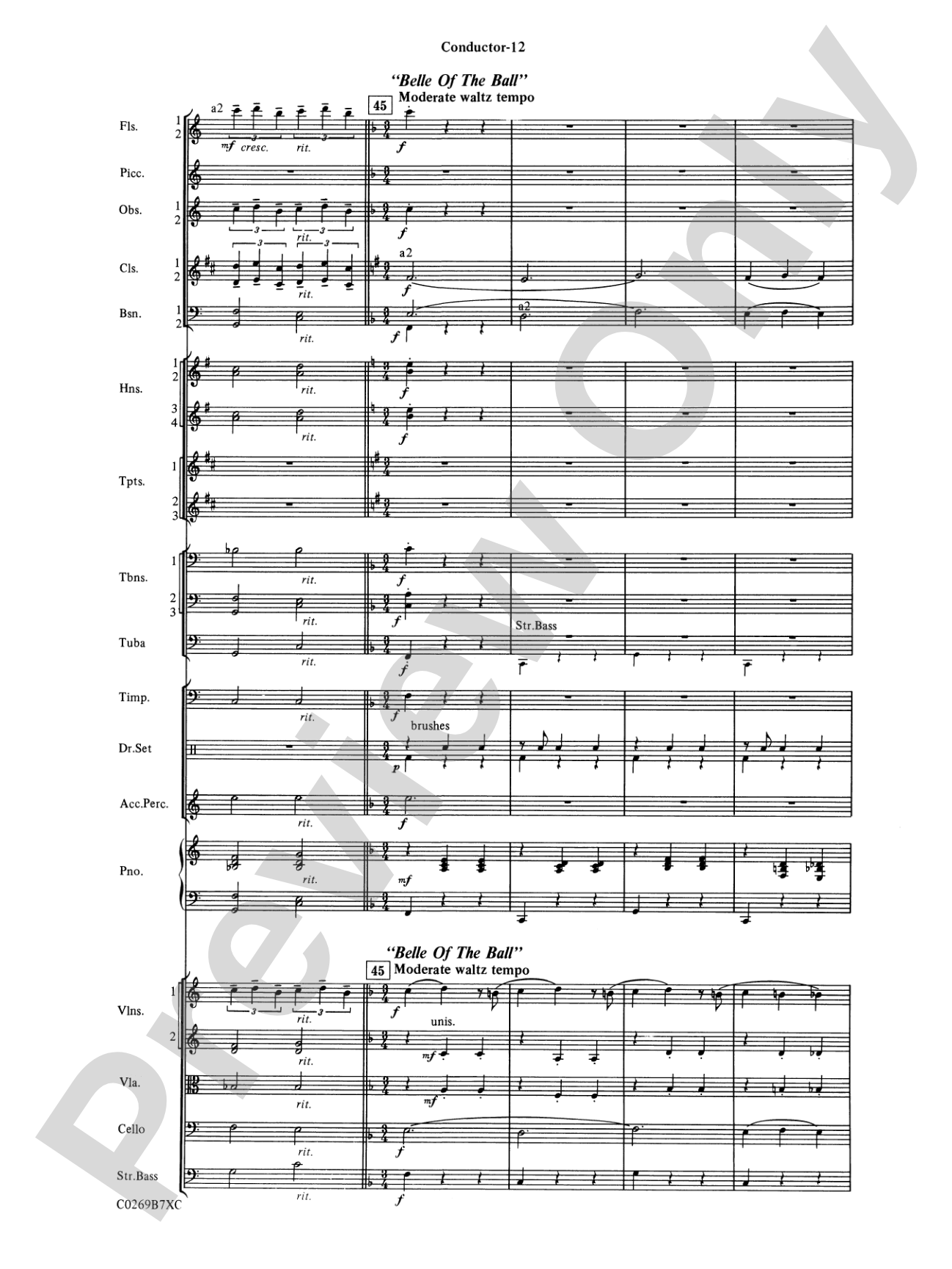 Leroy Anderson Favorites: Full Orchestra Conductor Score & Parts