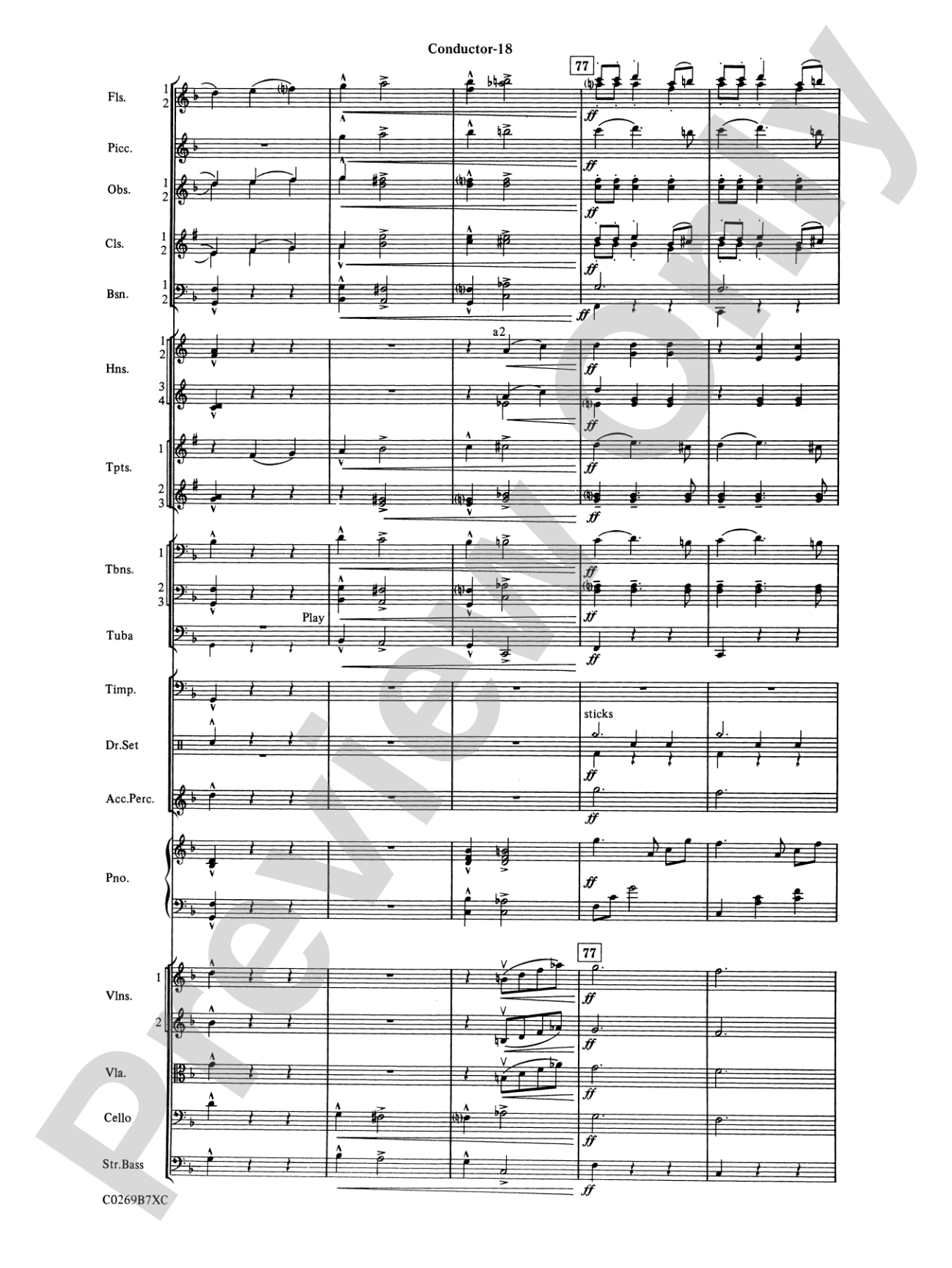 Leroy Anderson Favorites: Full Orchestra Conductor Score & Parts