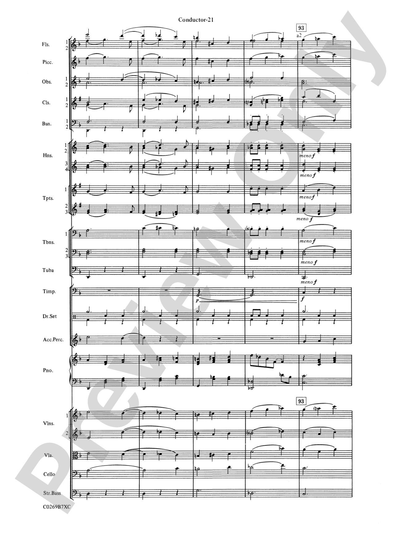 Leroy Anderson Favorites: Full Orchestra Conductor Score & Parts