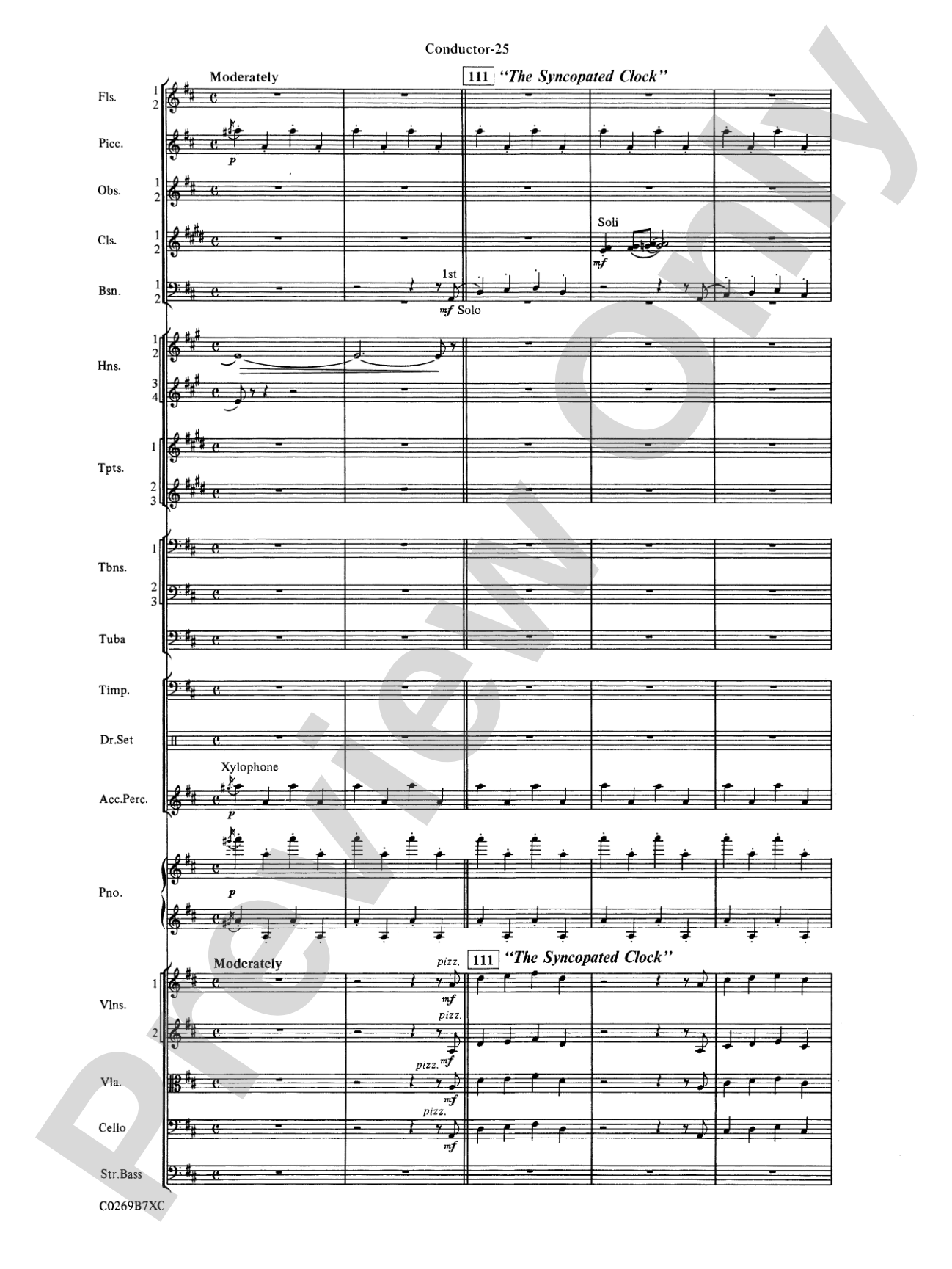 Leroy Anderson Favorites: Full Orchestra Conductor Score & Parts