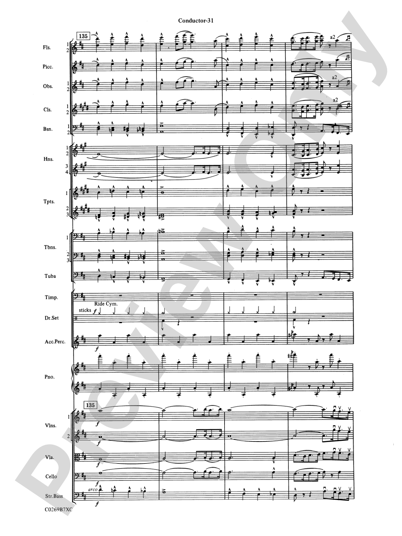 Leroy Anderson Favorites: Full Orchestra Conductor Score & Parts