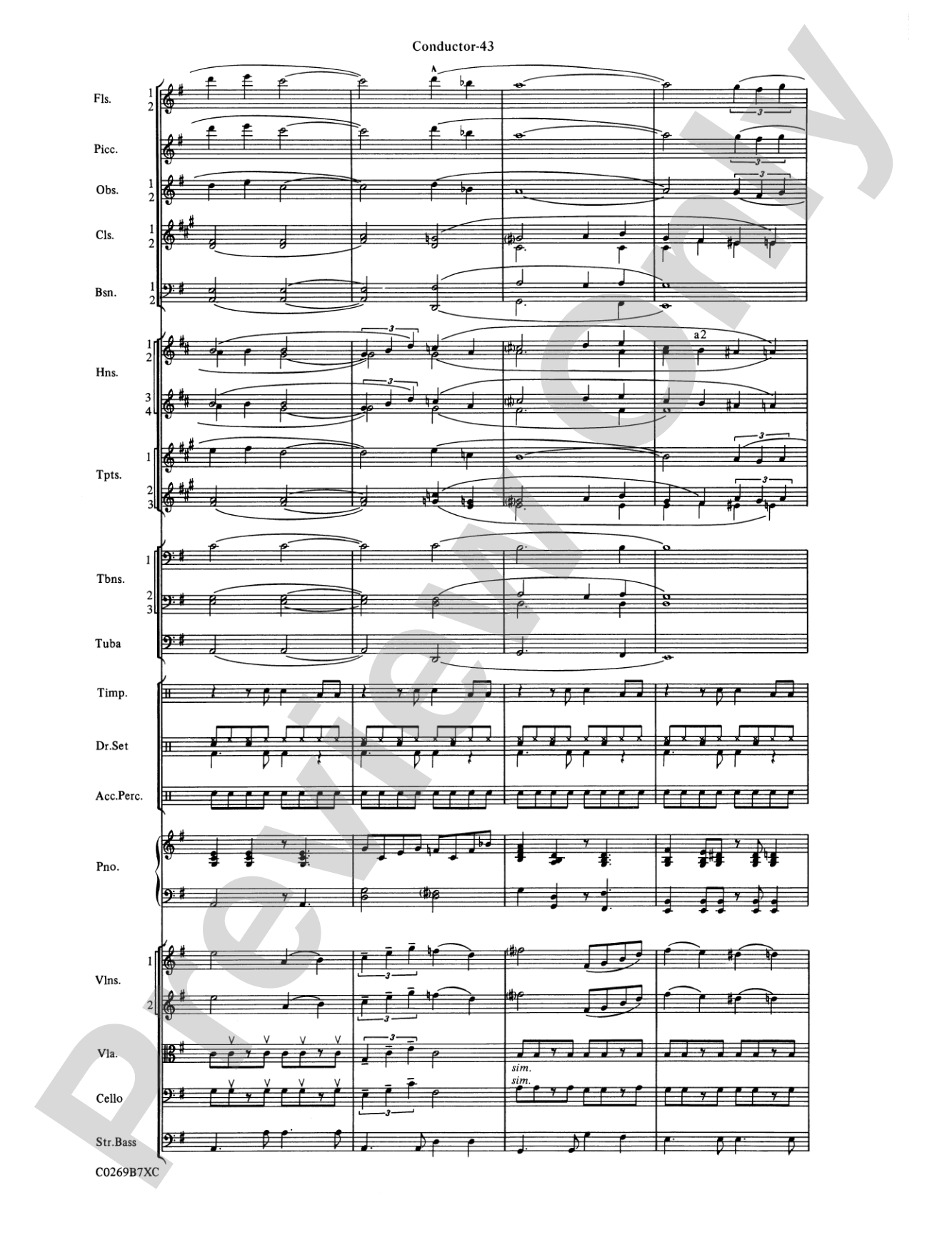 Leroy Anderson Favorites: Full Orchestra Conductor Score & Parts