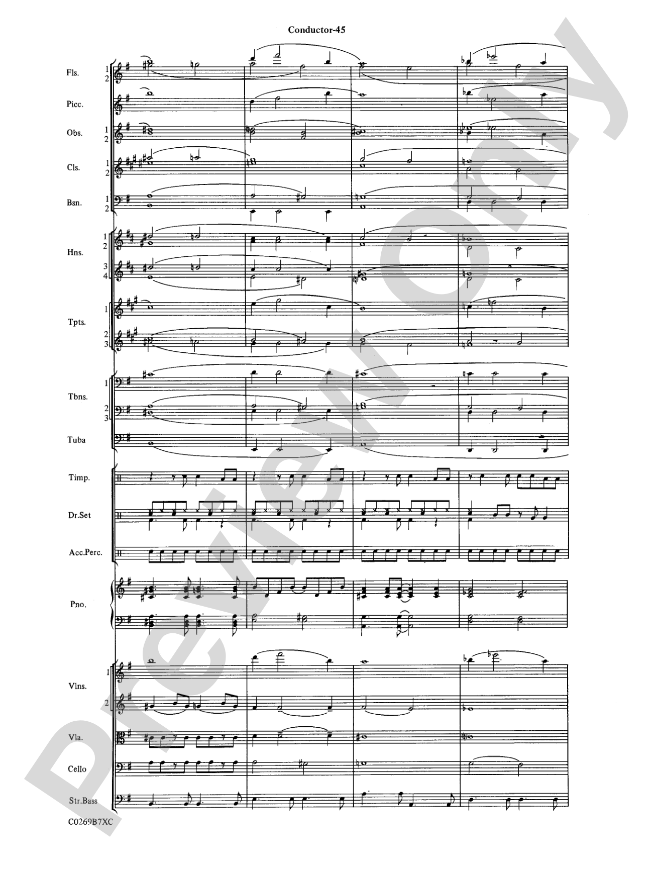 Leroy Anderson Favorites: Full Orchestra Conductor Score & Parts