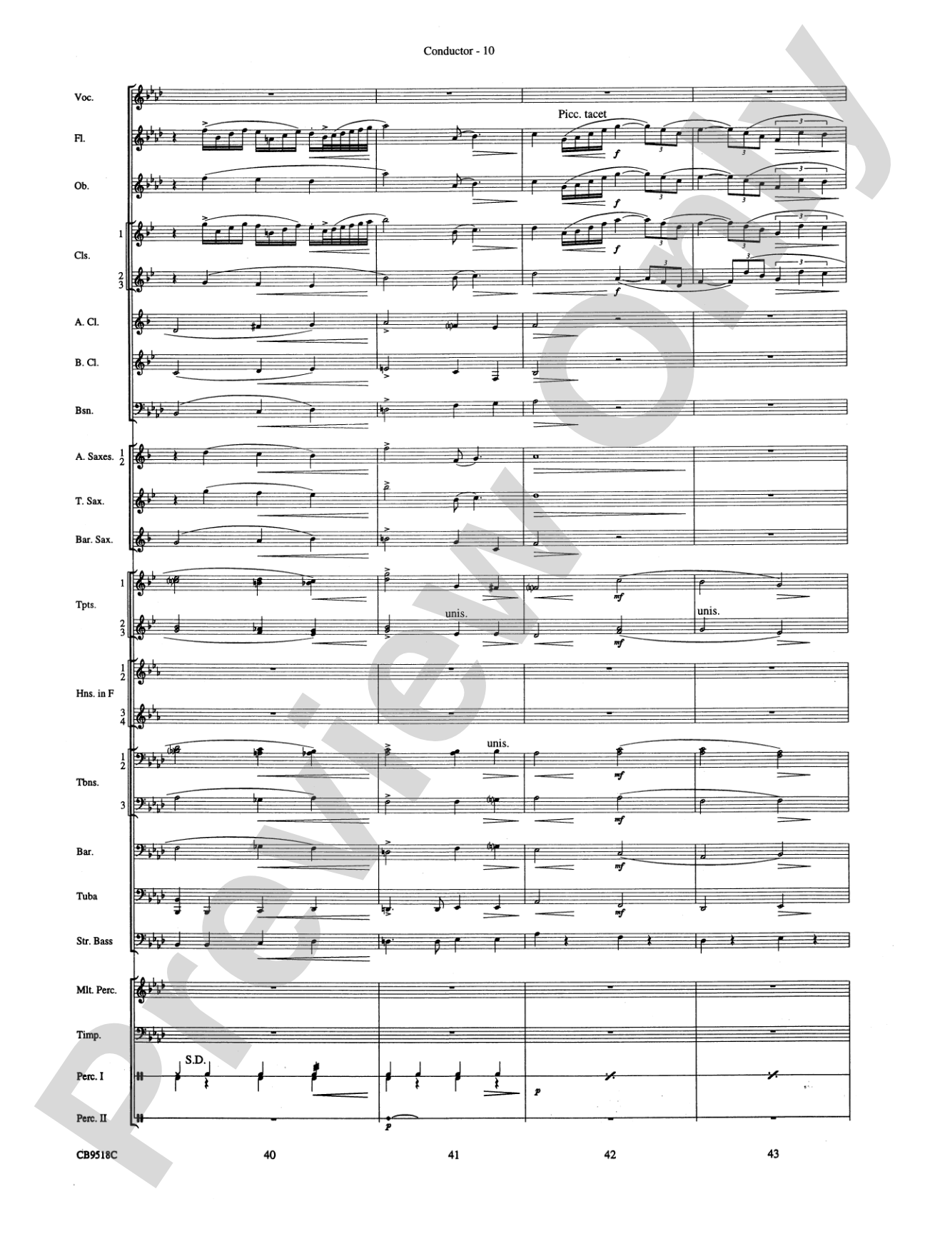 Someone to Watch Over Me: Concert Band Conductor Score & Parts