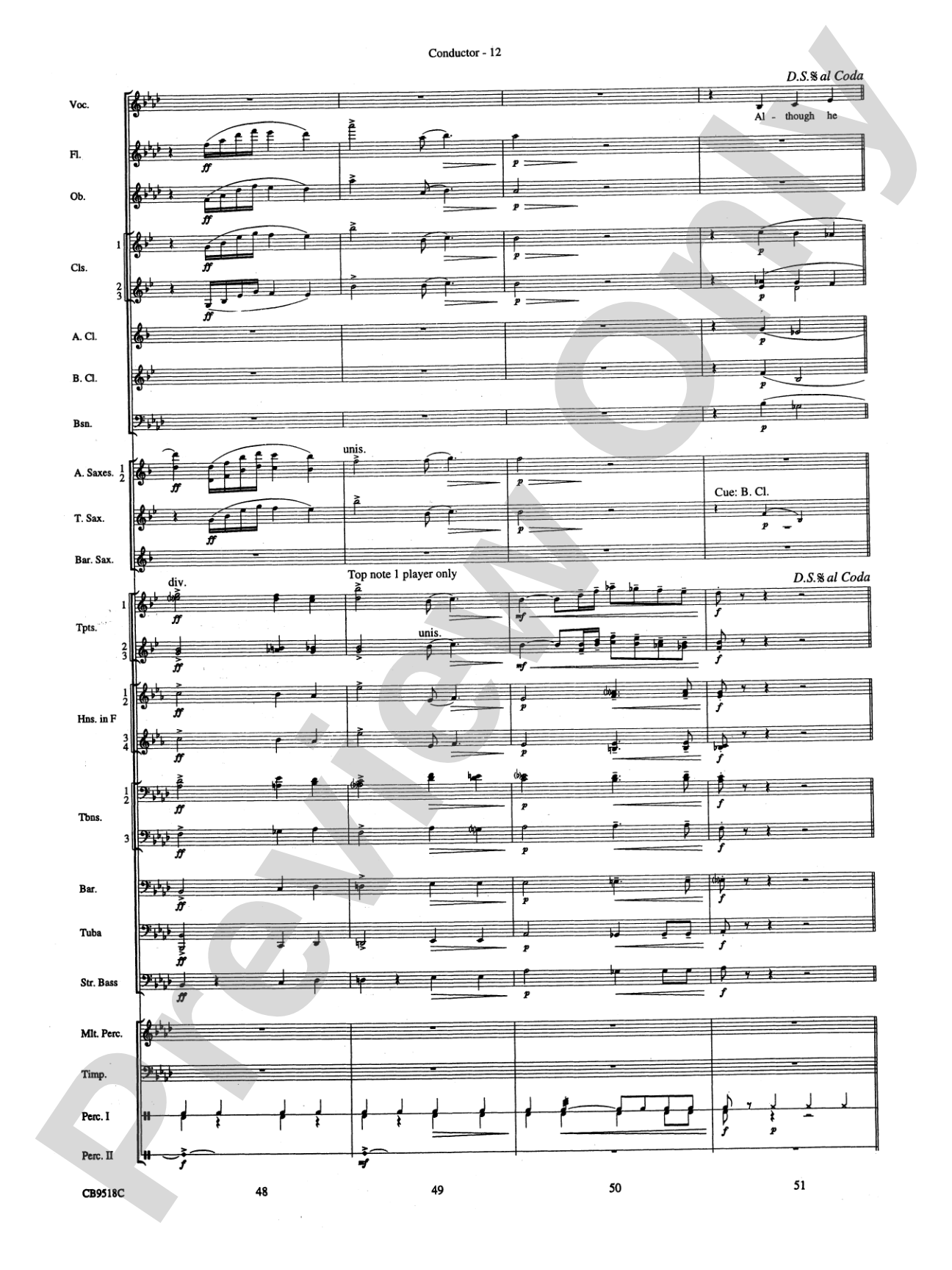 Someone to Watch Over Me: Concert Band Conductor Score & Parts