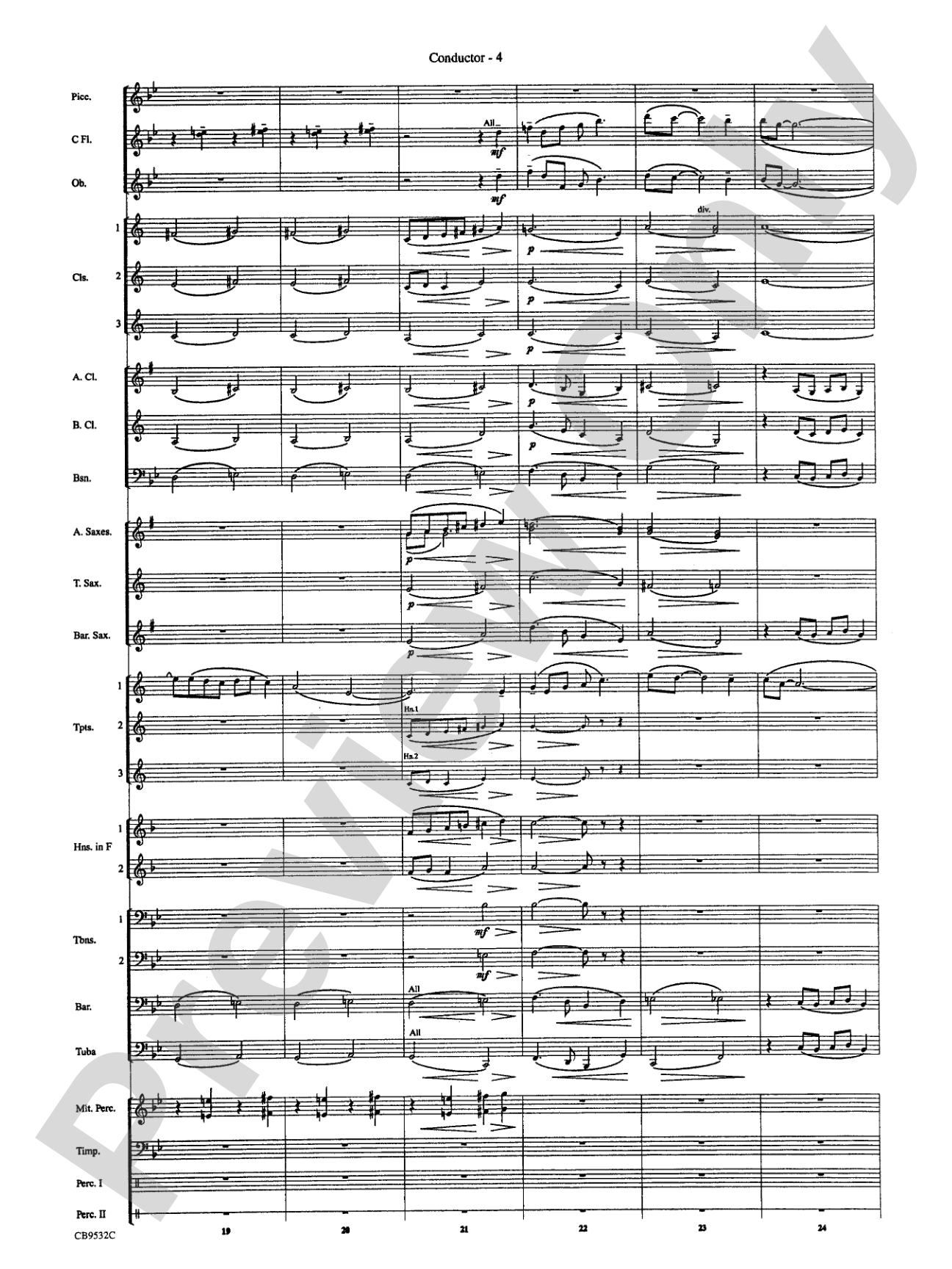 Summertime: Concert Band Conductor Score & Parts